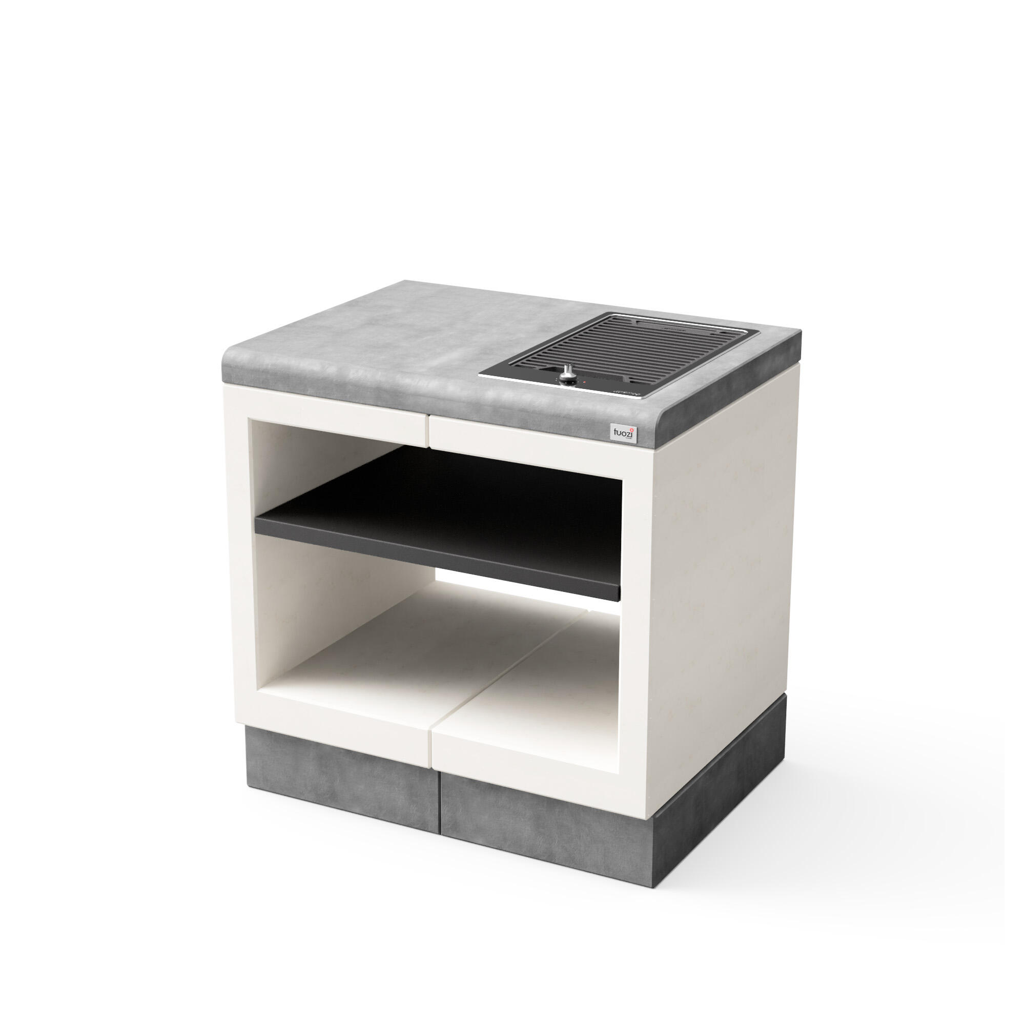 Modulo bancada kitaway [f] 84 electr grill smeg liso b/g