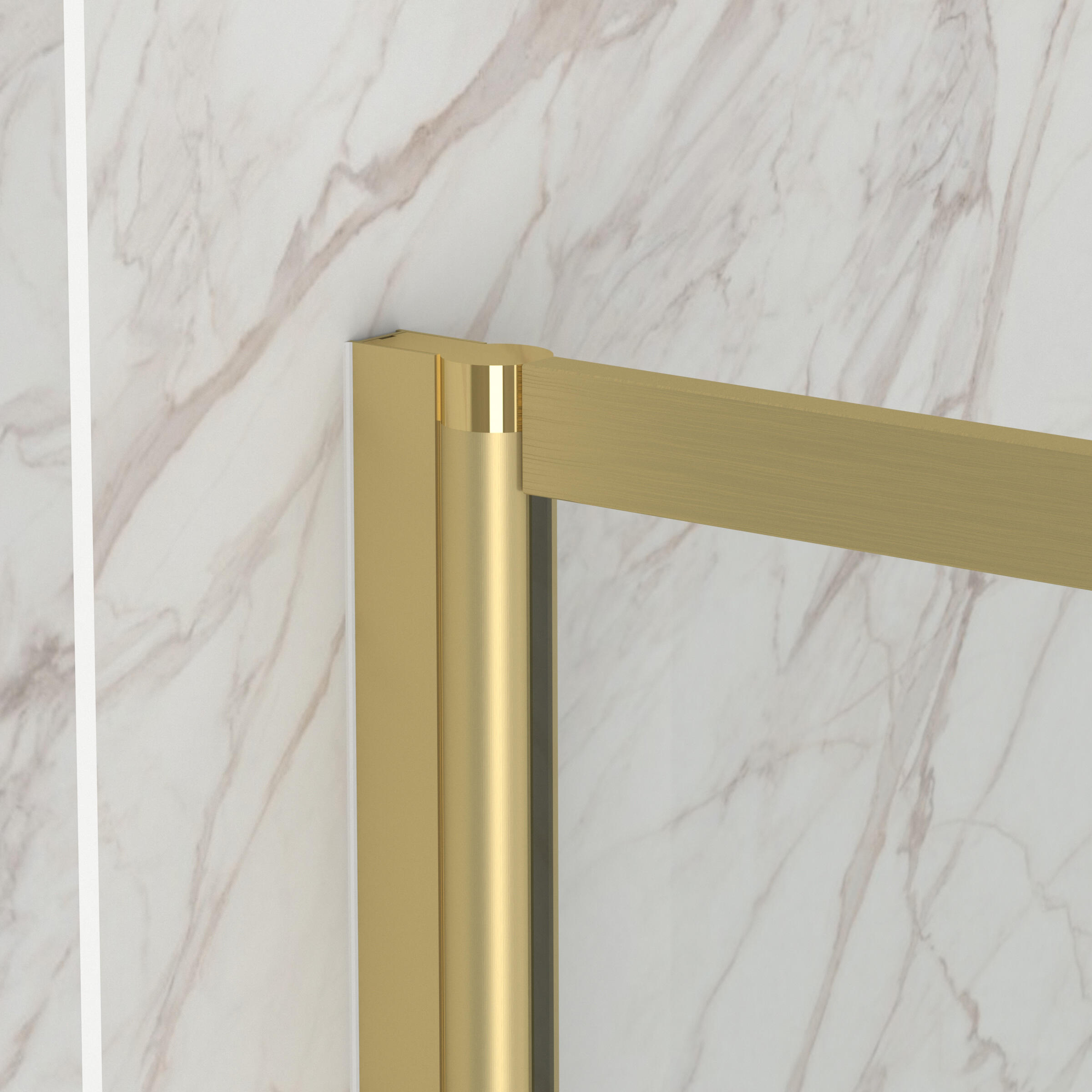 Pare-baignoire rabattable transparent or brossé, H.130 x l.75 cm Golden Edge - 3