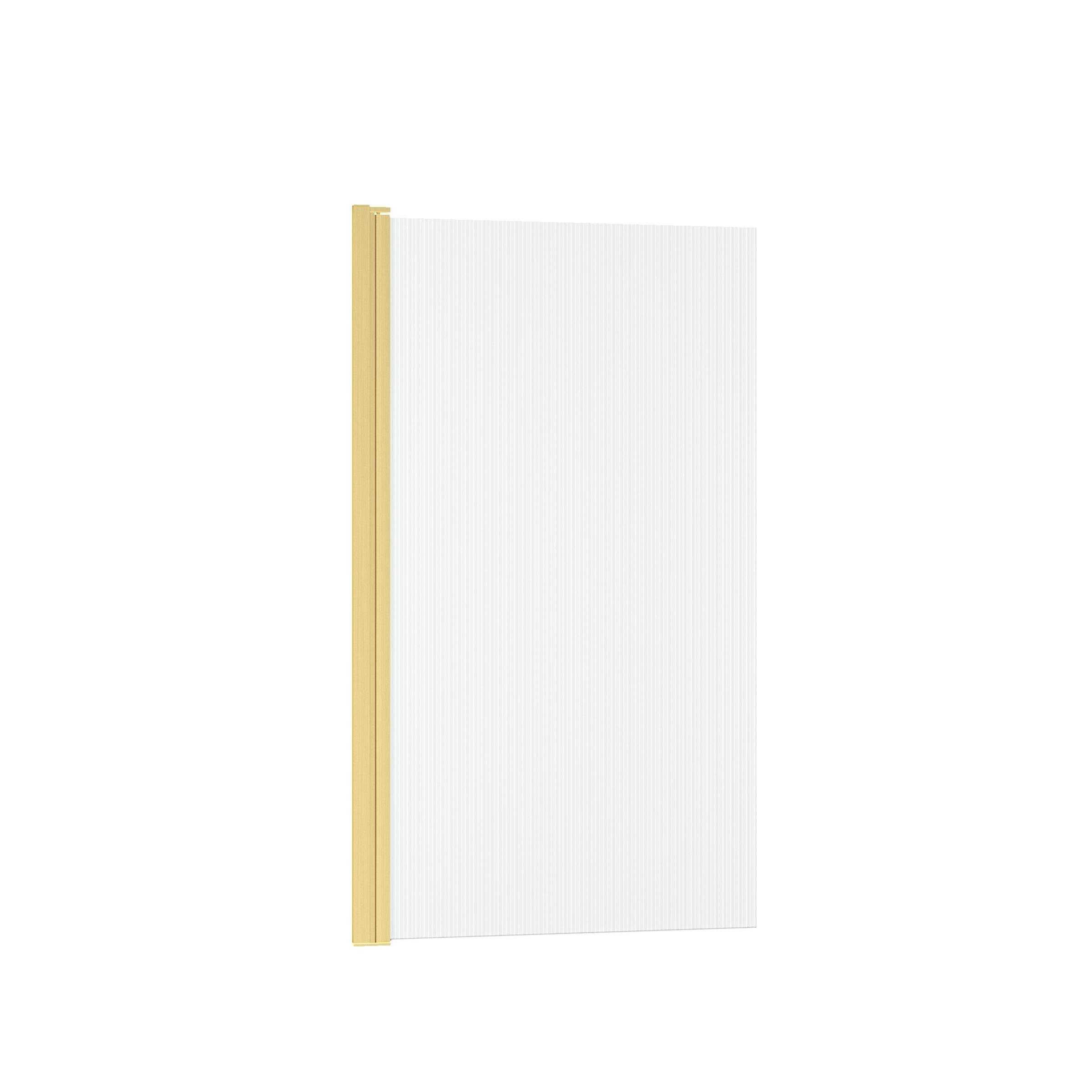 Pare-baignoire rabattable transparent or brossé, H.140 x l.80 cm Wave - 2