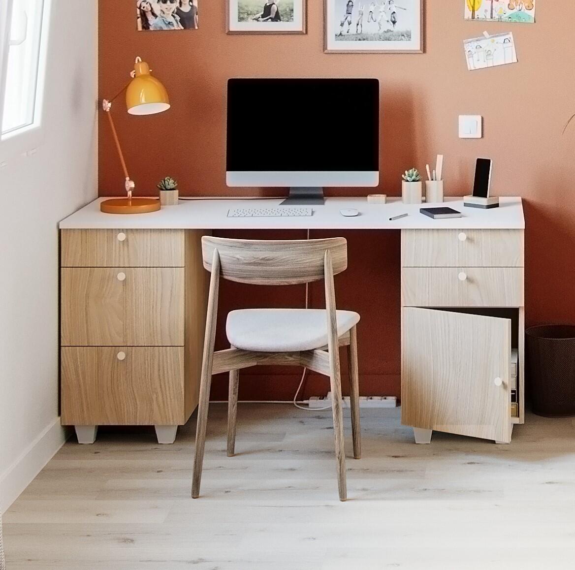 Caisson SPACEO Evo'M effet Chêne H.64 X L.40 X P.54 cm - 2