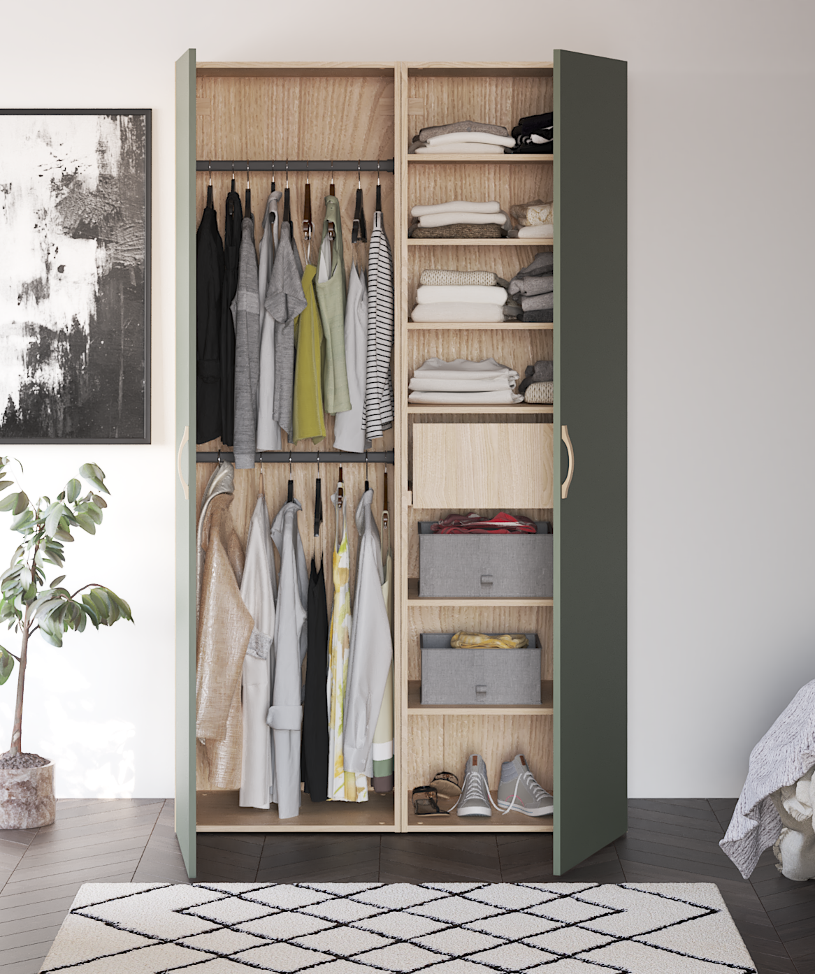 Módulo Spaceo Evo'M carvalho 60x54x204,8 cm - 20