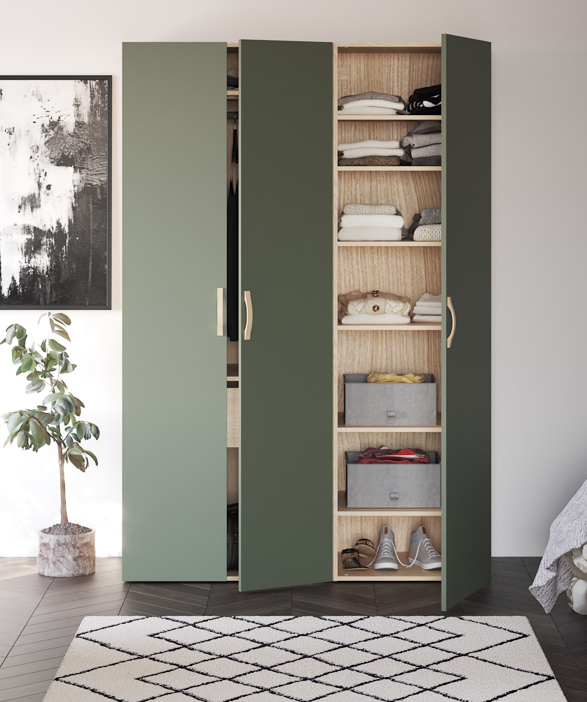 Módulo 204,8x80x54 cm carvalho Spaceo Evo'M - 16