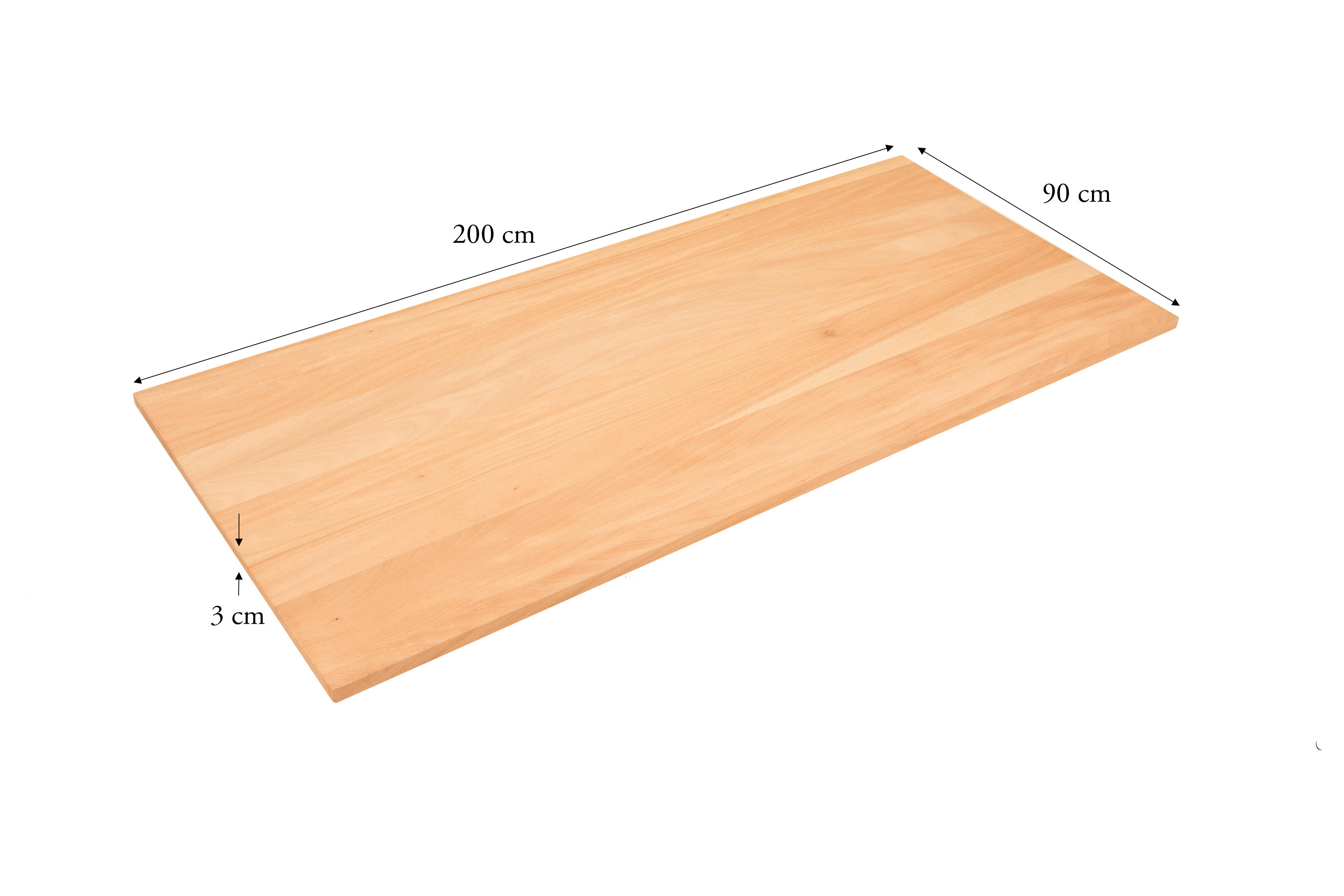 Tavola lamellare in legno di okumé, L 90 x 200 cm x Sp 30 mm - 6
