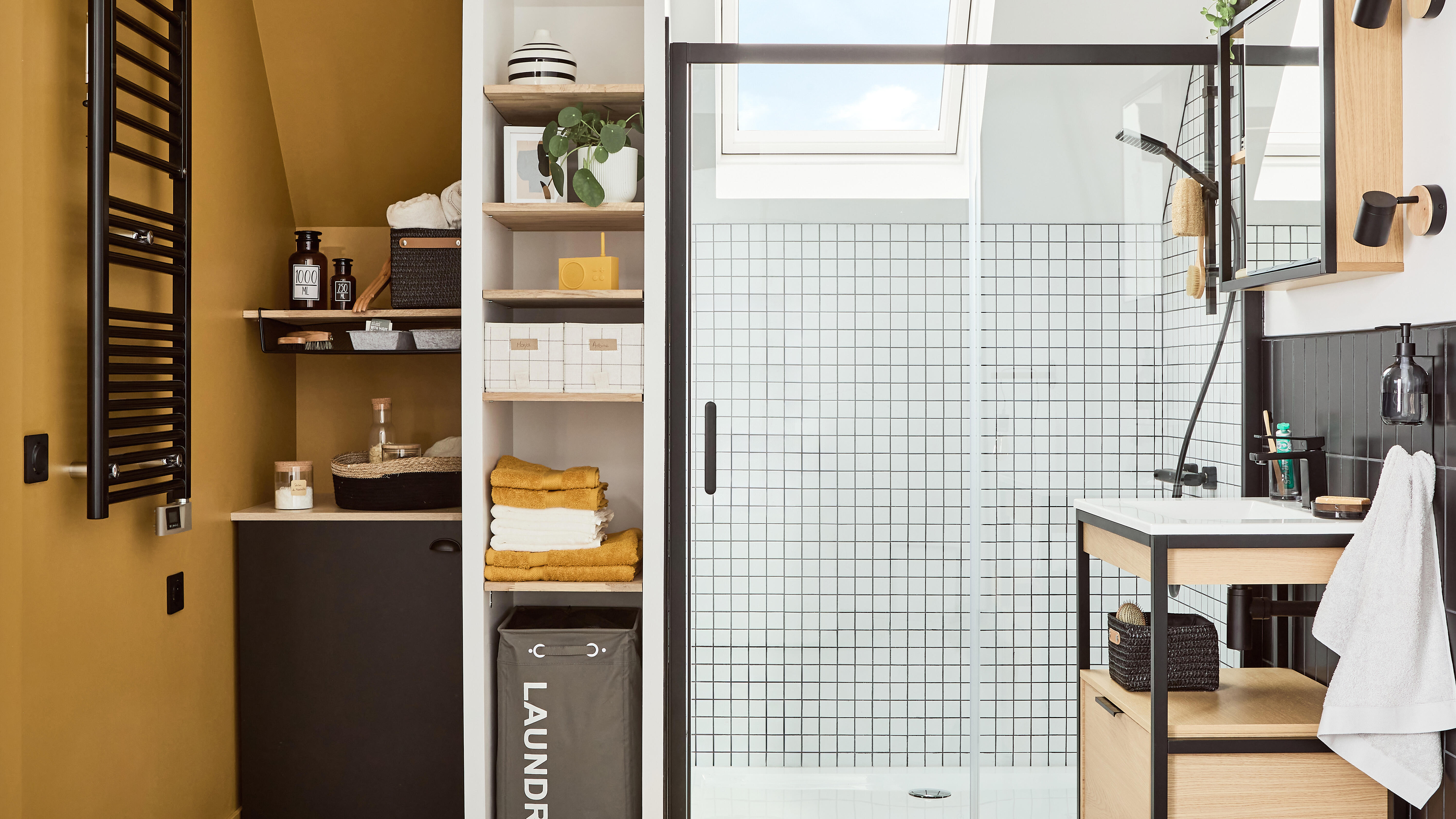 Plan simple vasque centrée Urban pierre blanc Brillant l.61 x P.49 cm - 6