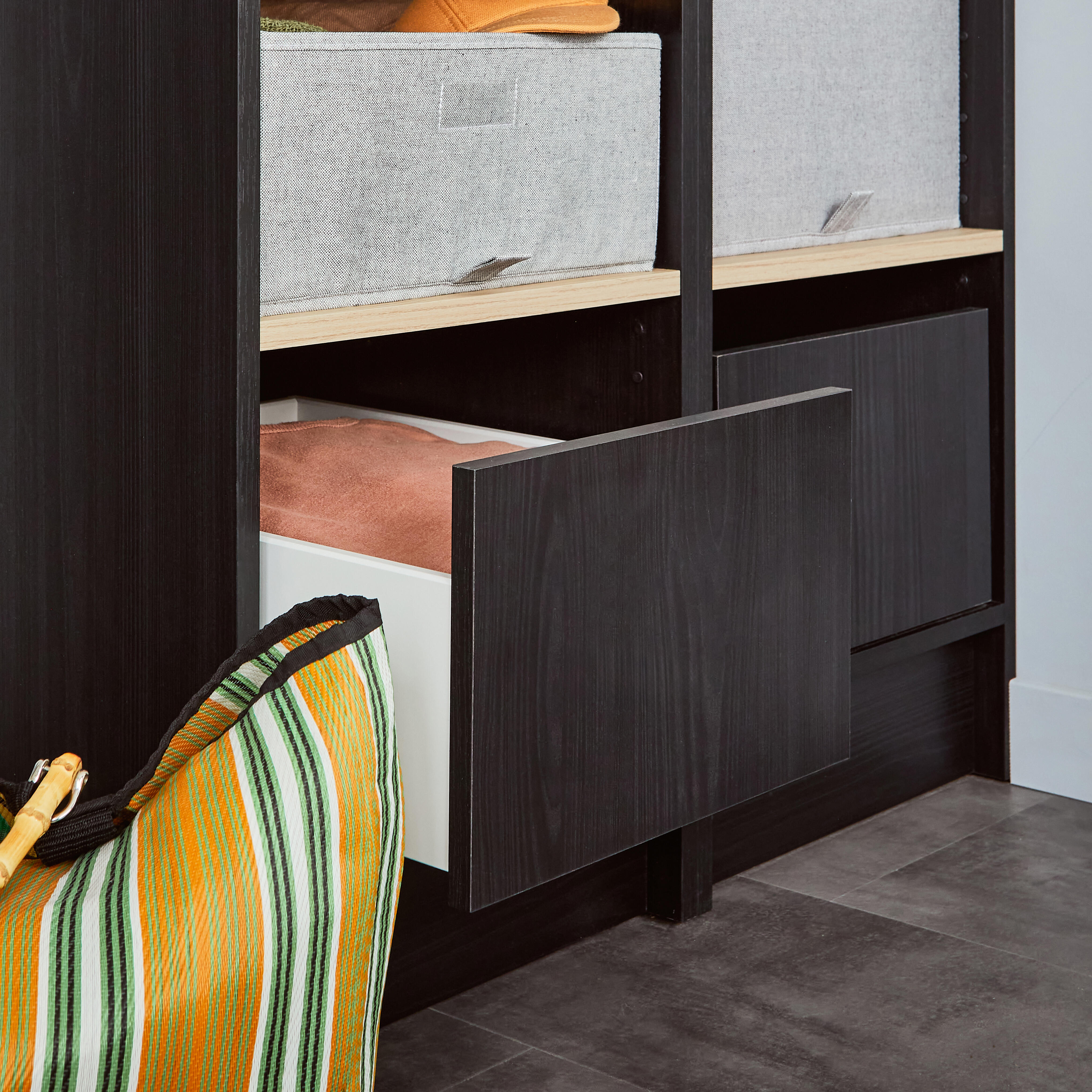 Caixa resselável cinzento 36x35x29 cm Spaceo Evo'M - 11