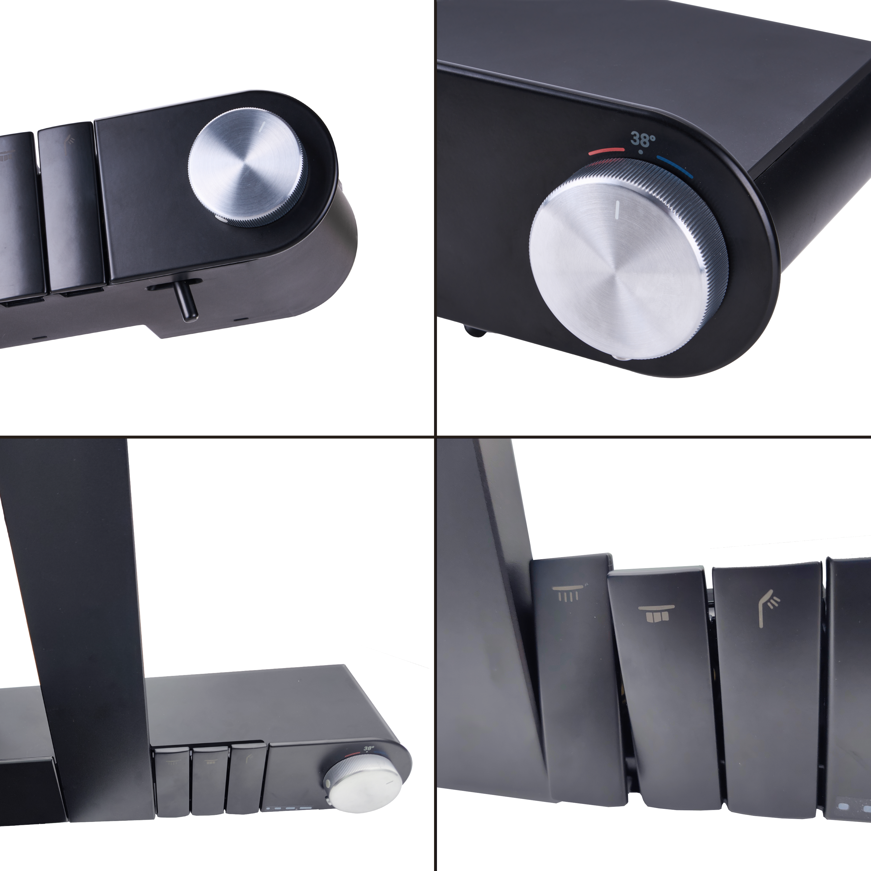 Colonne de salle de bains thermostatique, SENSEA Neo, Noir - 4