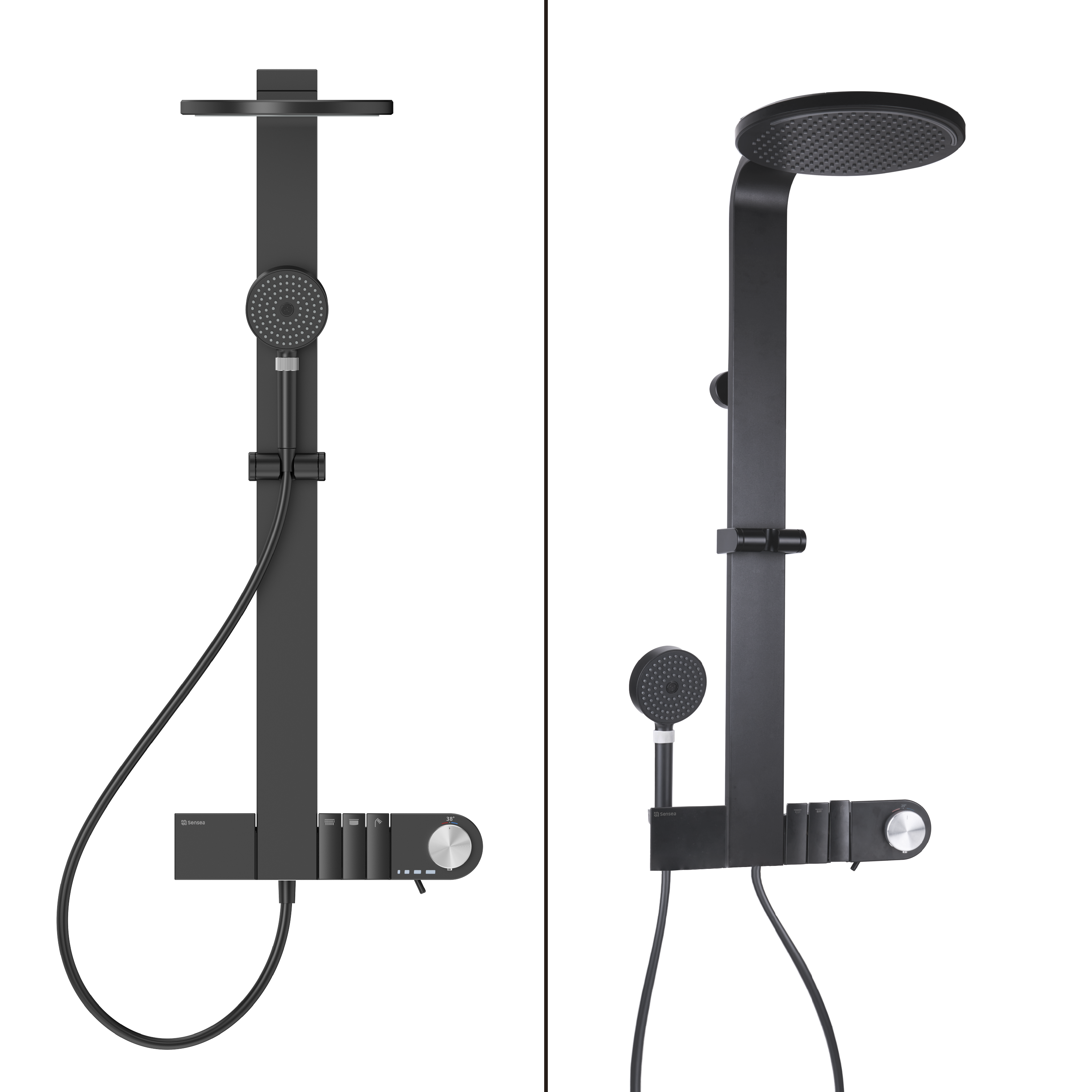 Colonne de salle de bains thermostatique, SENSEA Neo, Noir - 3