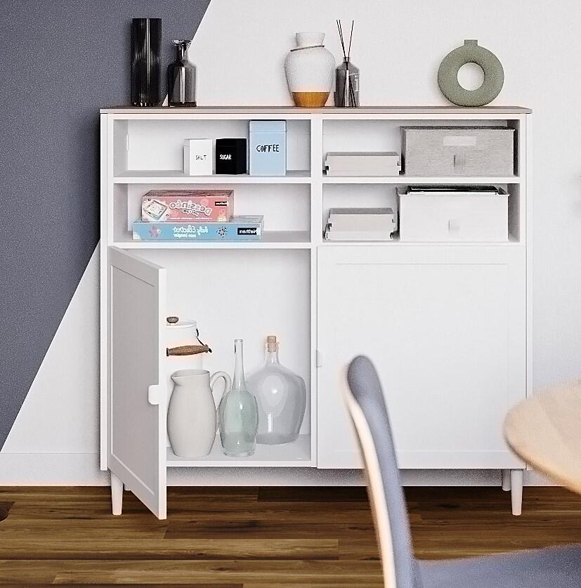 Lot de 2 poignées INSPIRE pour meubles Evo'M Oslo Blanches mat 45mm - 3