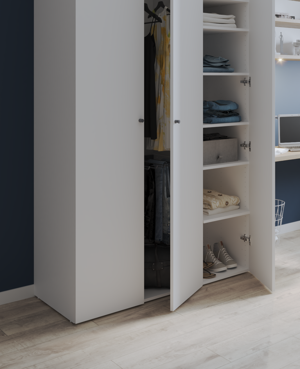 Porte-pantalons coulissant SPACEO Evo'M métal noir pour caisson L.80 cm - 6