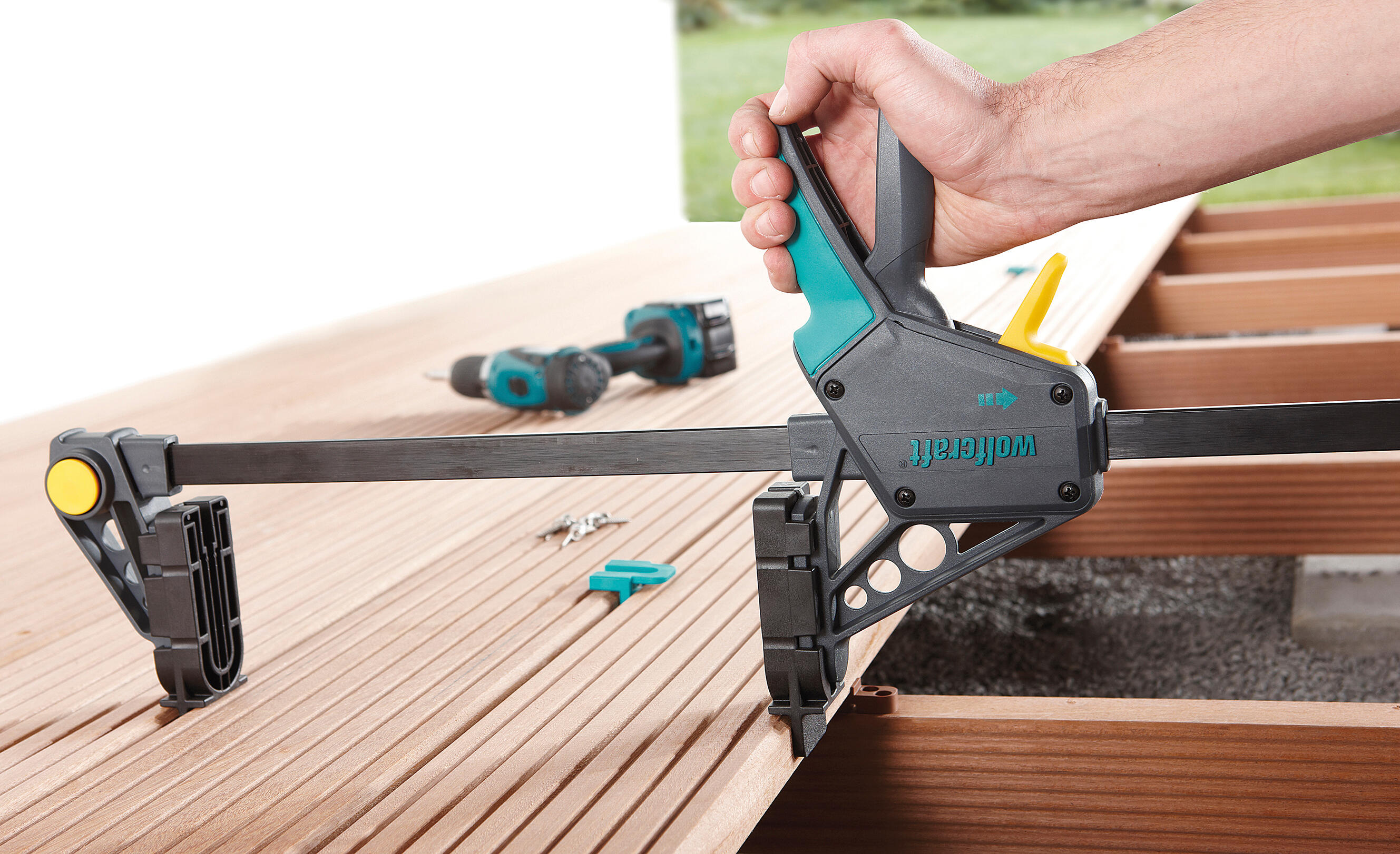 Kit de pose de lames de terrasse en bois WOLFCRAFT - 5