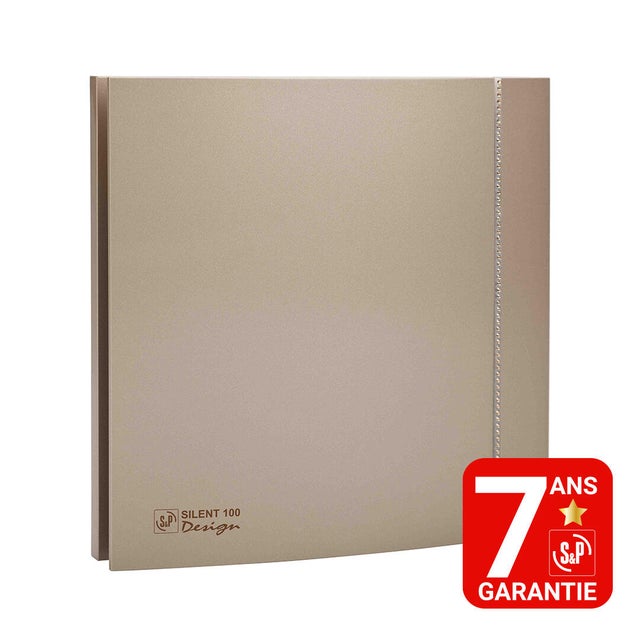 Extractor bano S&P silent-100 cz design champagne swarovski 8w - 85m3/h.