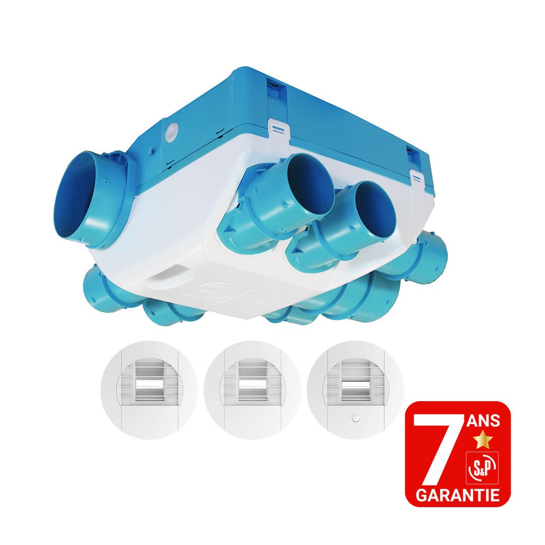 Bouche VMC Hygroréglable ALDES - PVC ABS, Raccord Instantané - Destockage