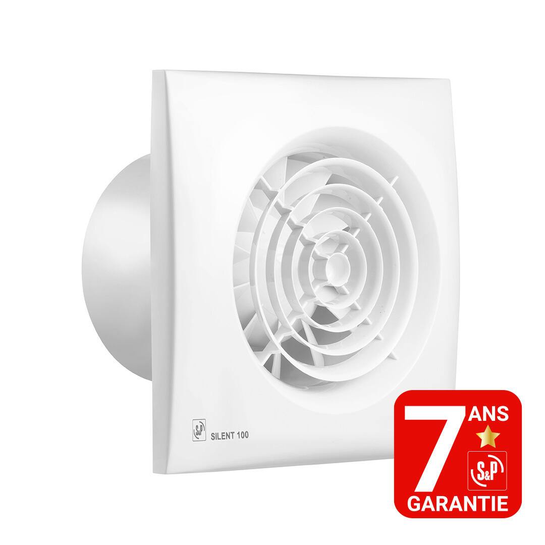 Aérateur intermittent à interrupteur S&P Silent 100 100 mm - 8