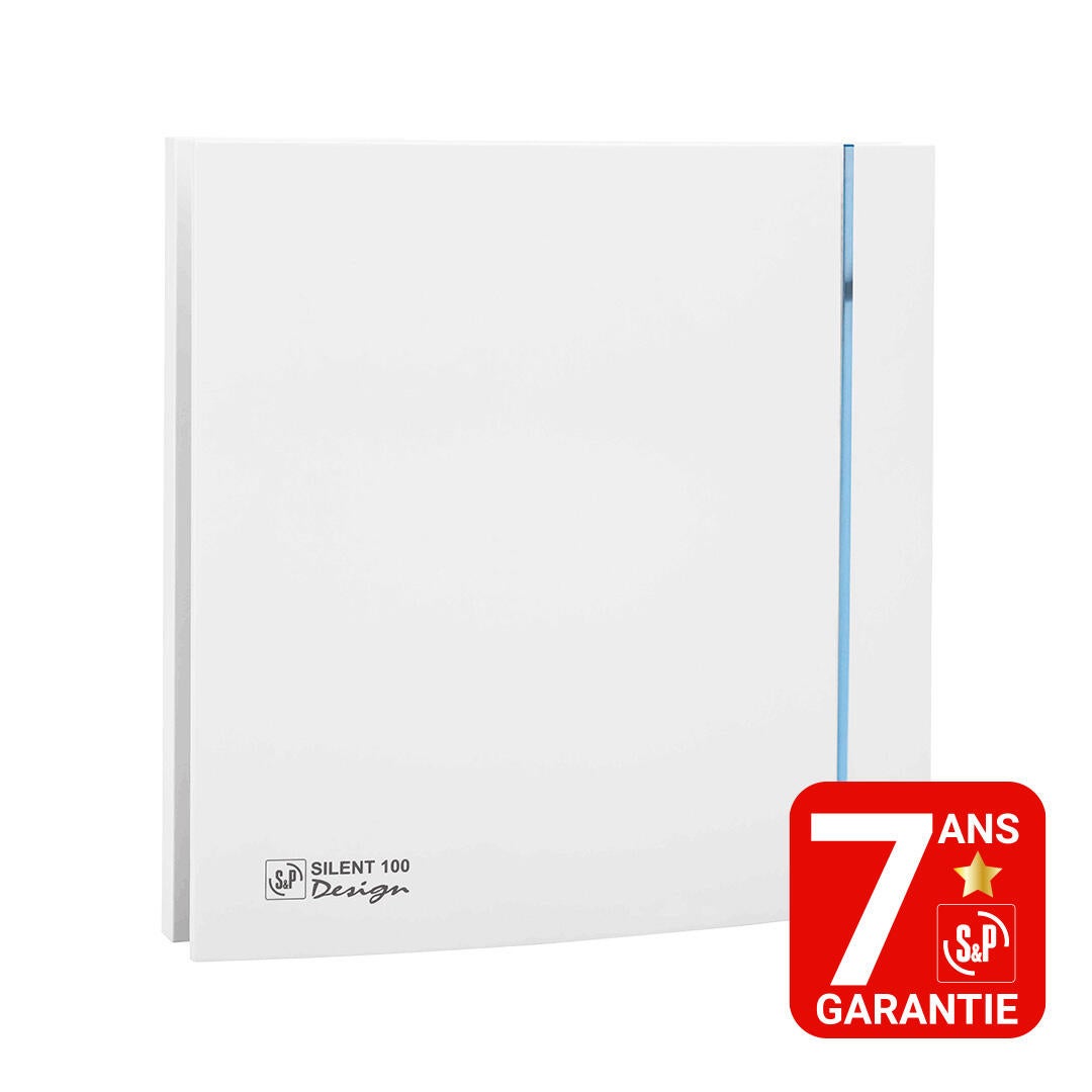 Aérateur intermittent à interrupteur S&P Silent Design blanc 100 mm - 7