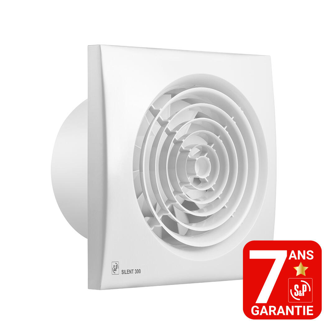 Aérateur intermittent à détection d'humidité S&P Silent 300 150 mm - 8