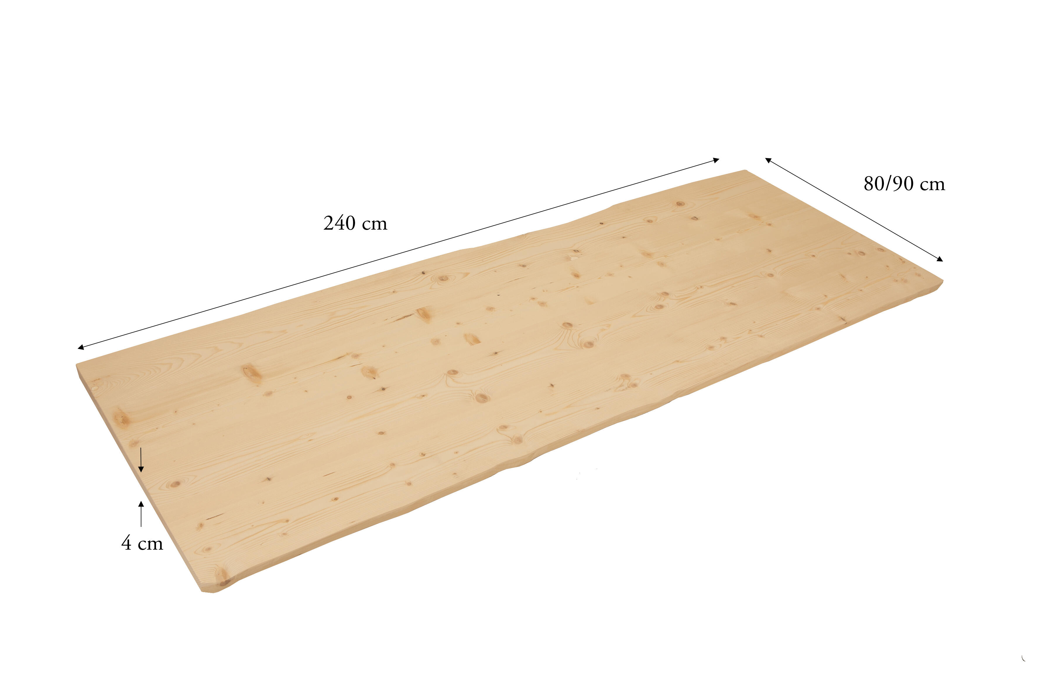Piano tavolo ASCHIERI DE PIETRI in legno naturale L 240 x L 90 cm x Sp 40 mm - 6