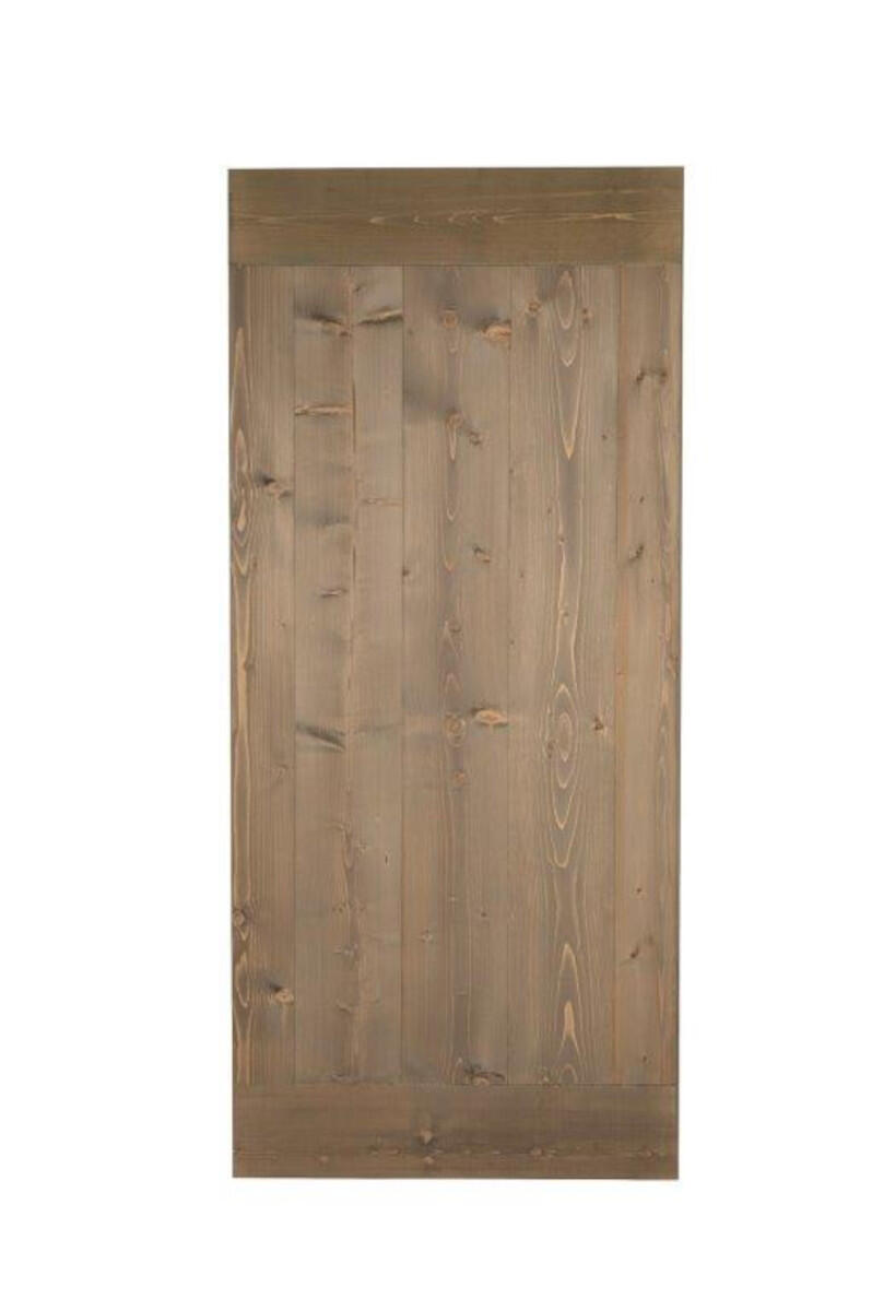 Anta per porta scorrevole Smooth in legno massello wengé L 96 x H 215 cm sp.45 mm reversibile - 2