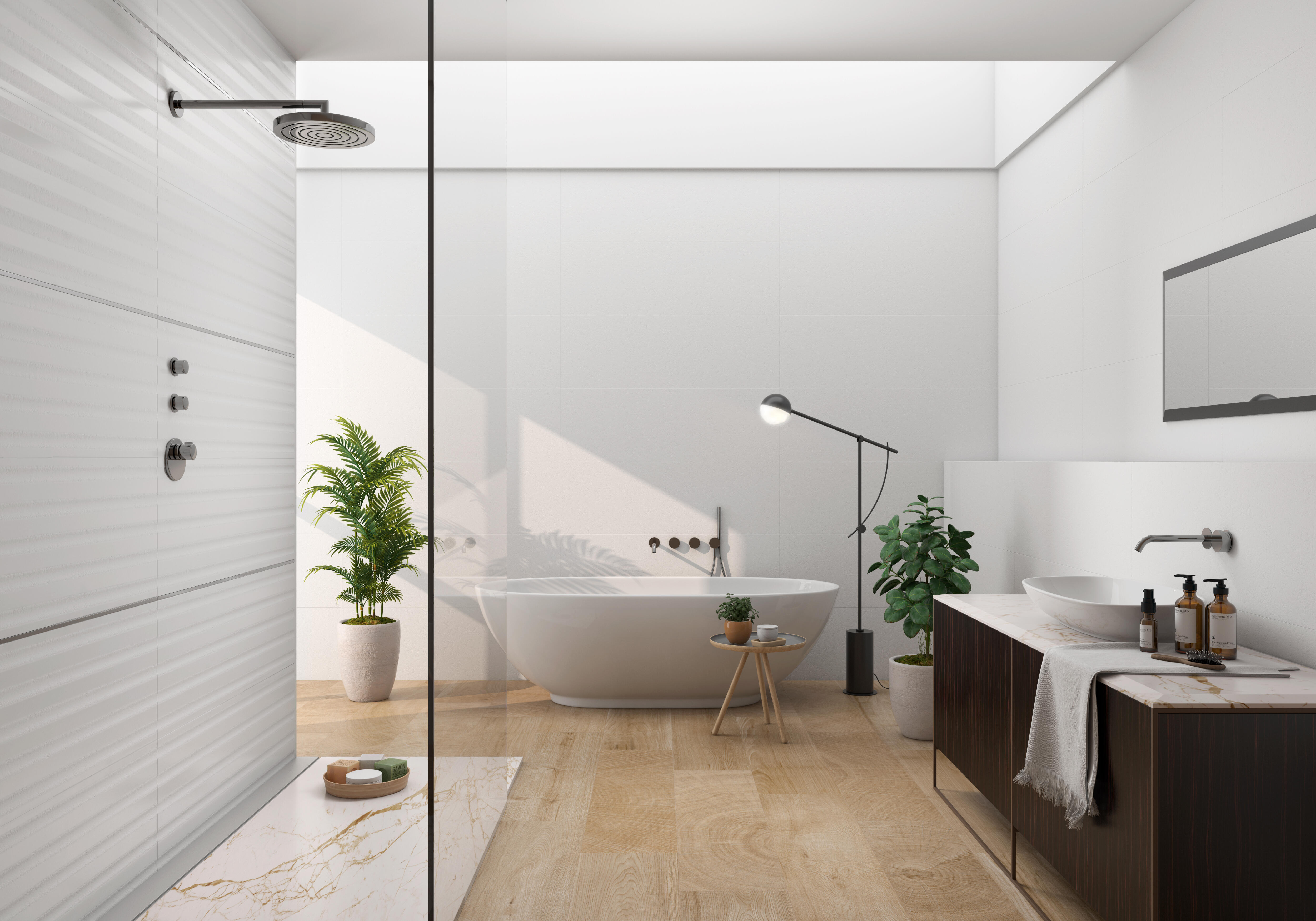 AZULEJO PASTA BLANCA 30X75CM LHASA TEXTURIZADO BLANCO - 2