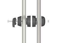 Monotréteau acier français gris inox réglable Max RODET, H.103 x l.50 cm - 6
