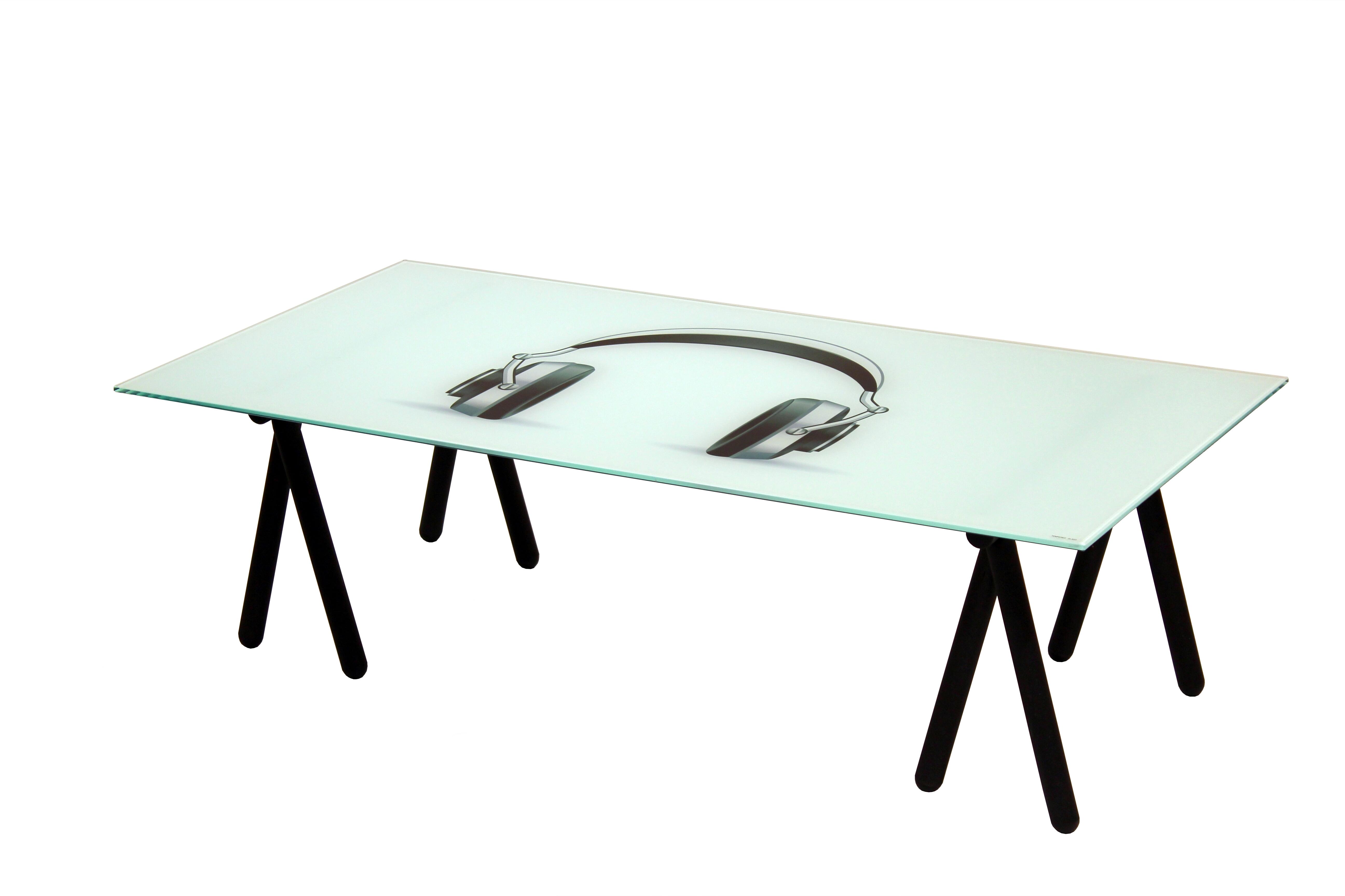 Tréteau acier français anthracite table basse Minnie RODET, H.35 x l.51 cm - 5