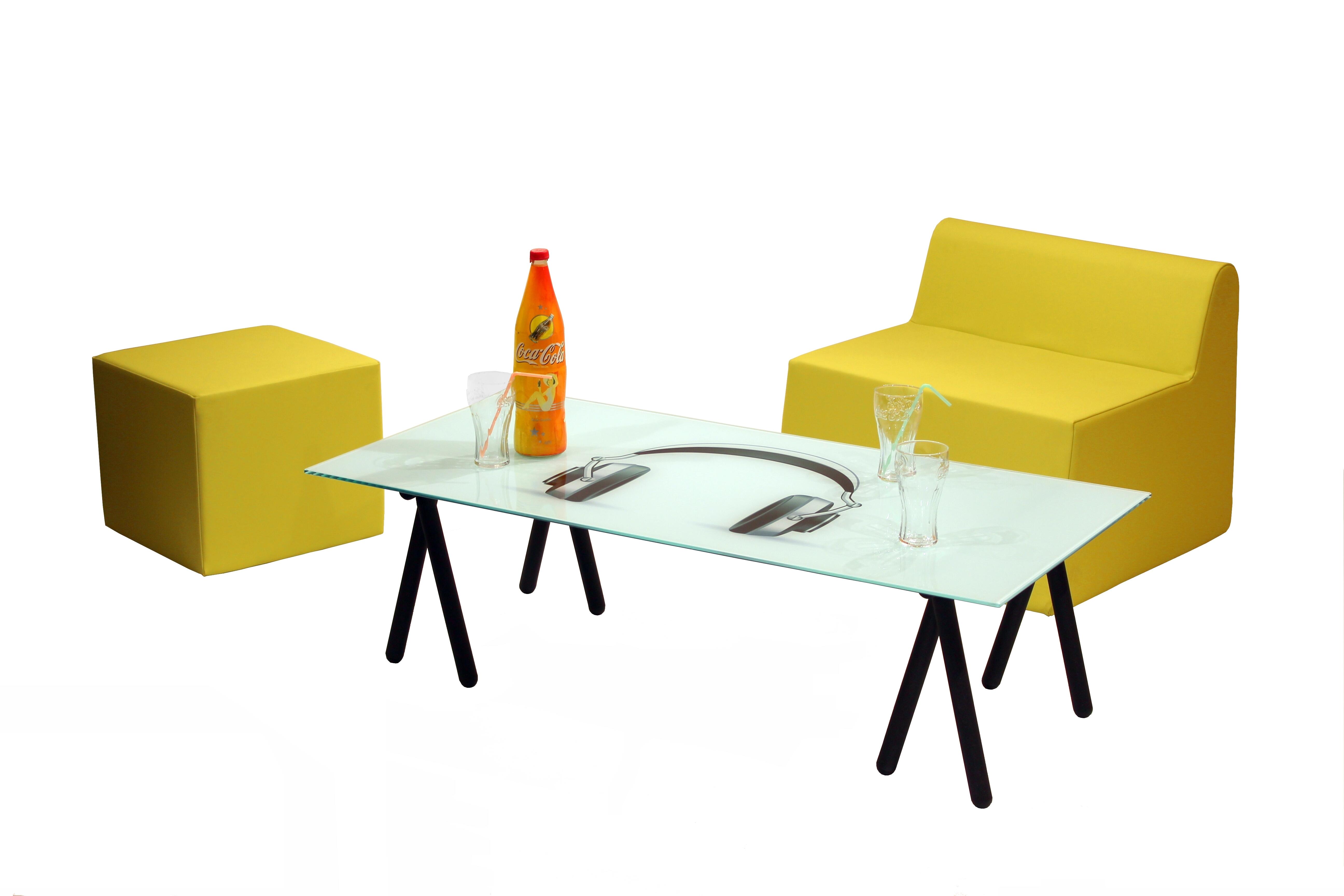 Tréteau acier français anthracite table basse Minnie RODET, H.35 x l.51 cm - 6
