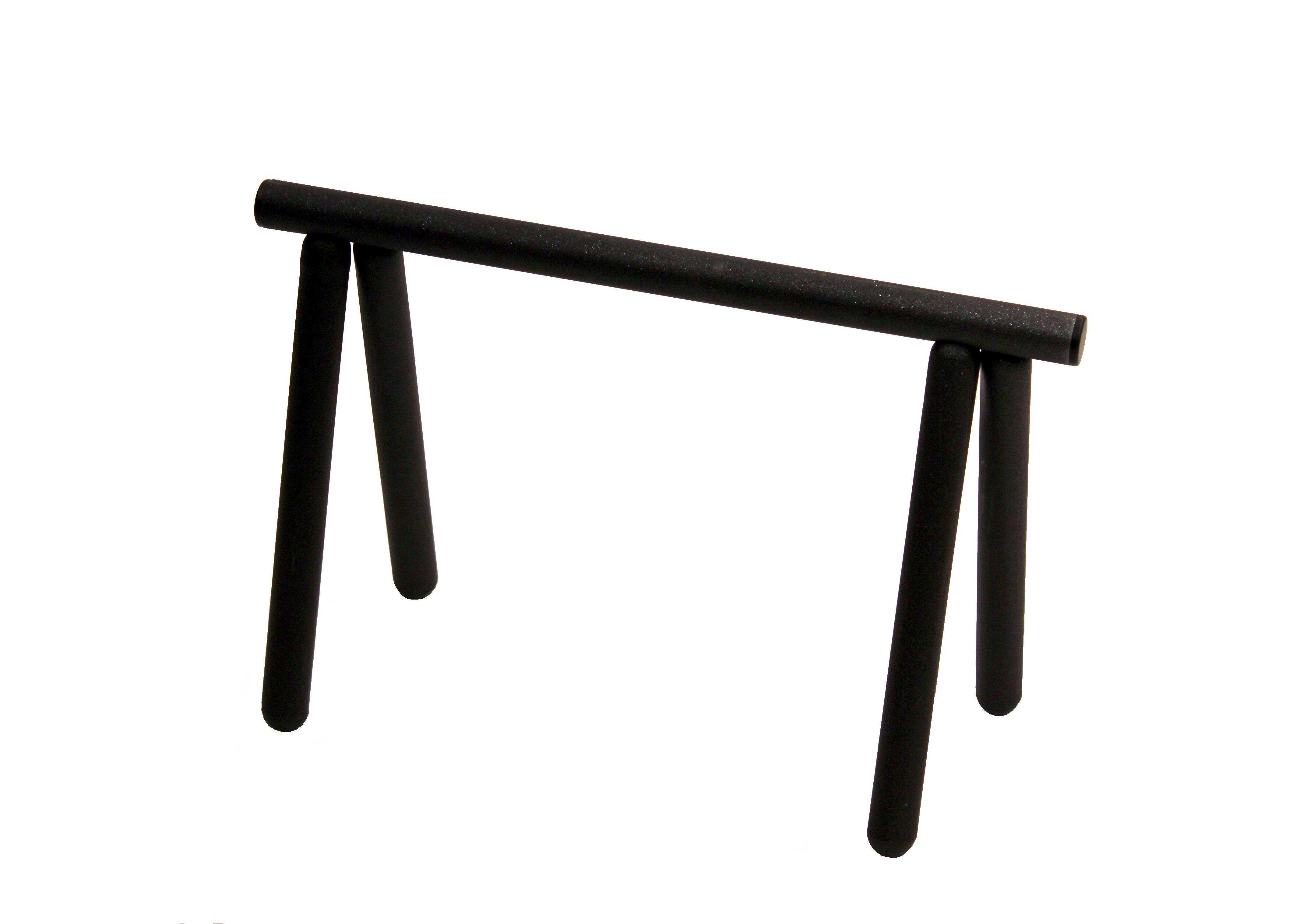 Tréteau acier français anthracite table basse Minnie RODET, H.35 x l.51 cm - 3