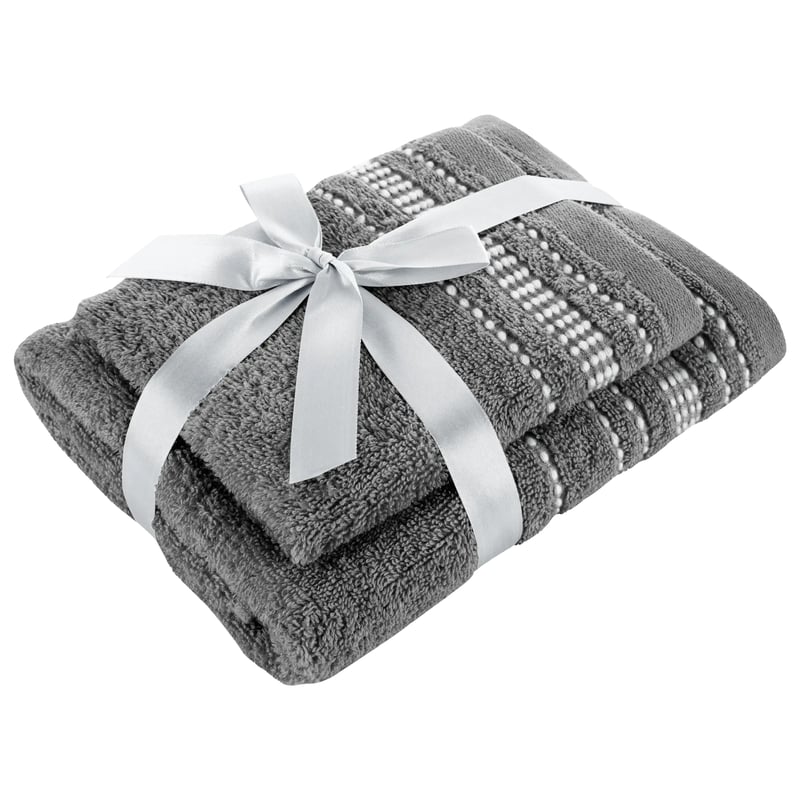 Komplet ręczników Joly 30x50 50x90 stalowy