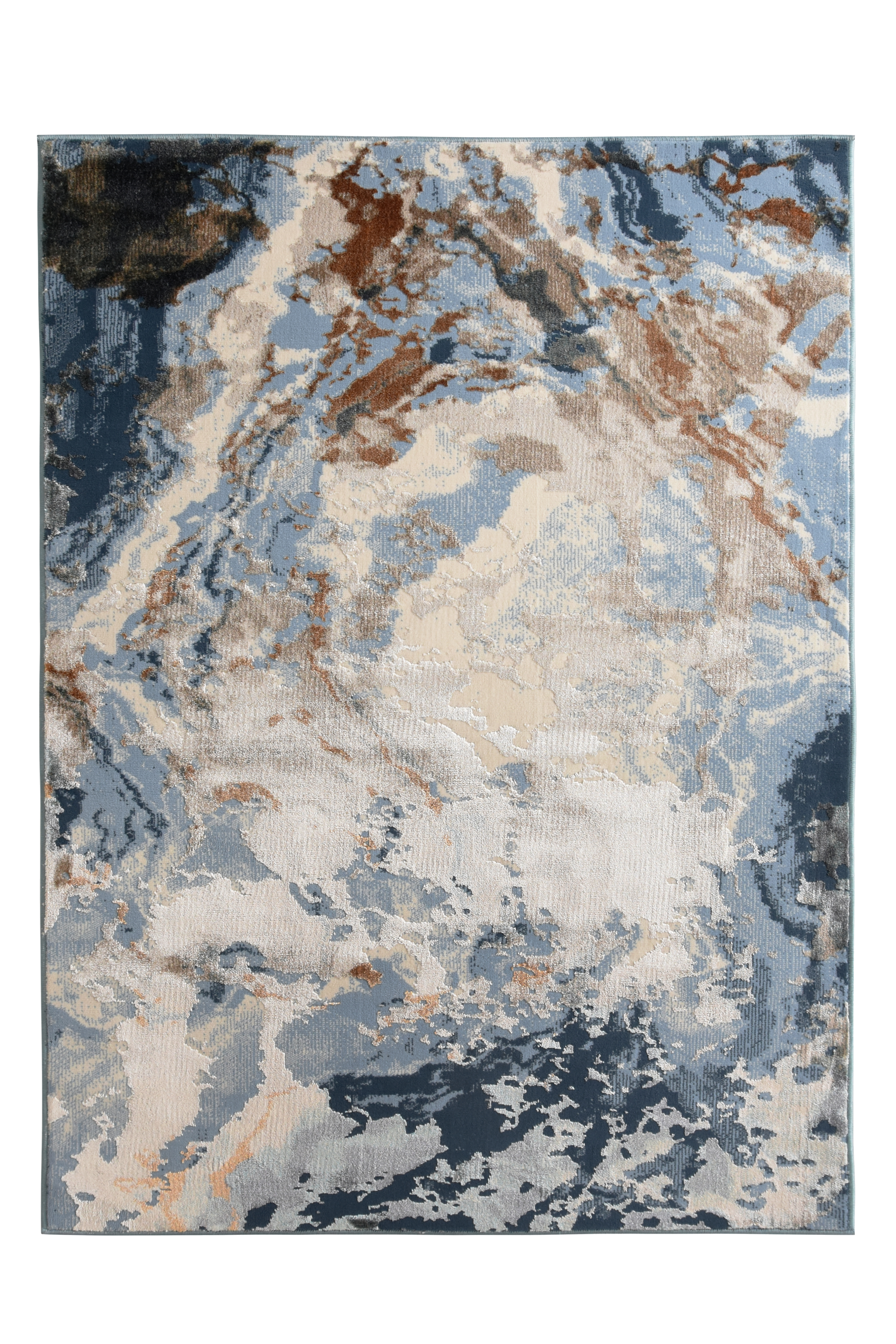 Dywan Ella Blue niebiesko-beżowy 80 x 150 cm