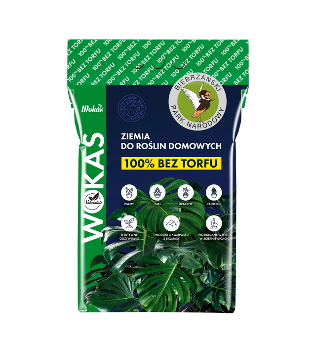 Ziemia do roślin domowych bez torfu 5l Wokas Naturalnie