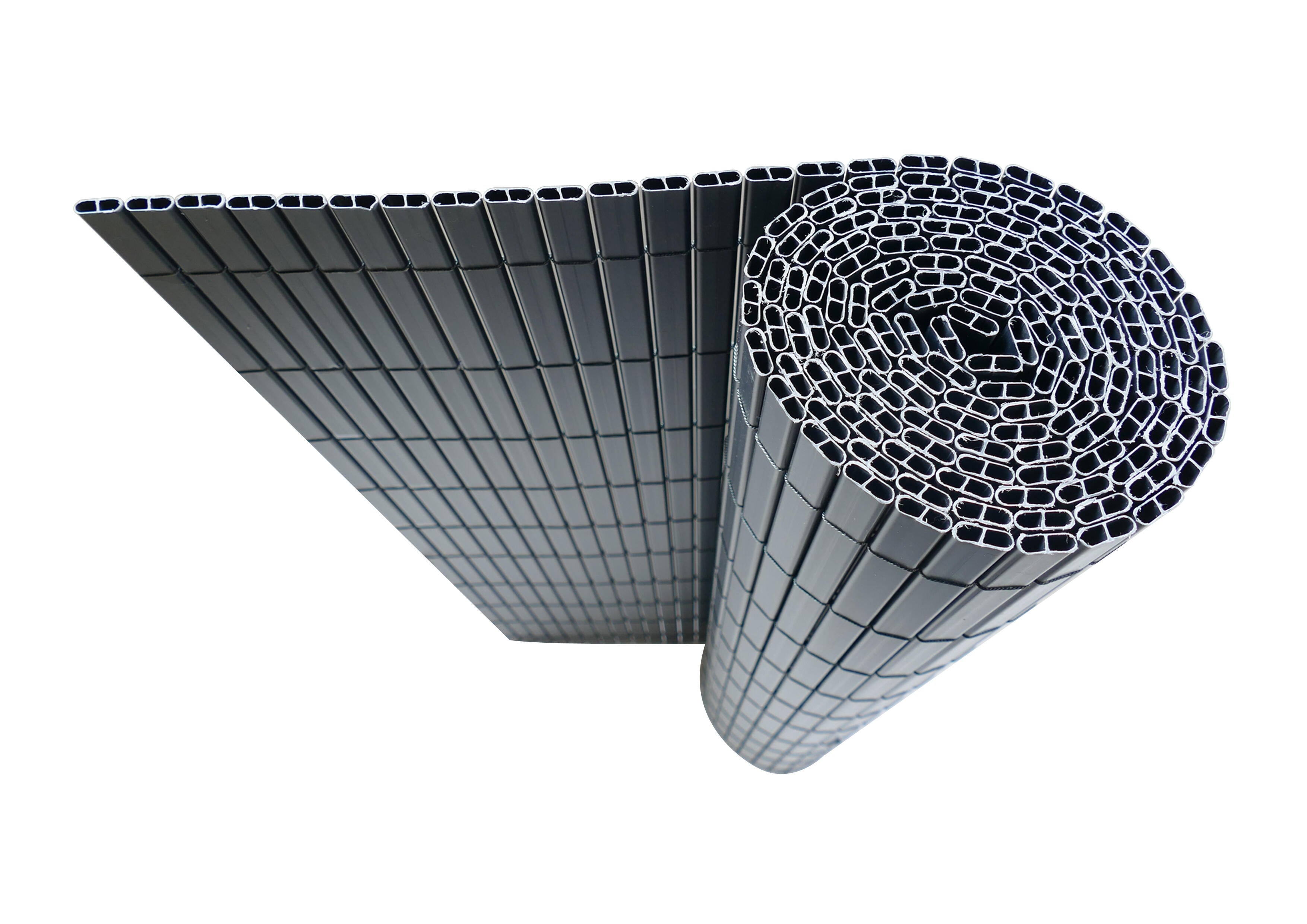 Cañizo de ocultación de PVC antracita de 1.5 x 5 m NATERIAL - 4