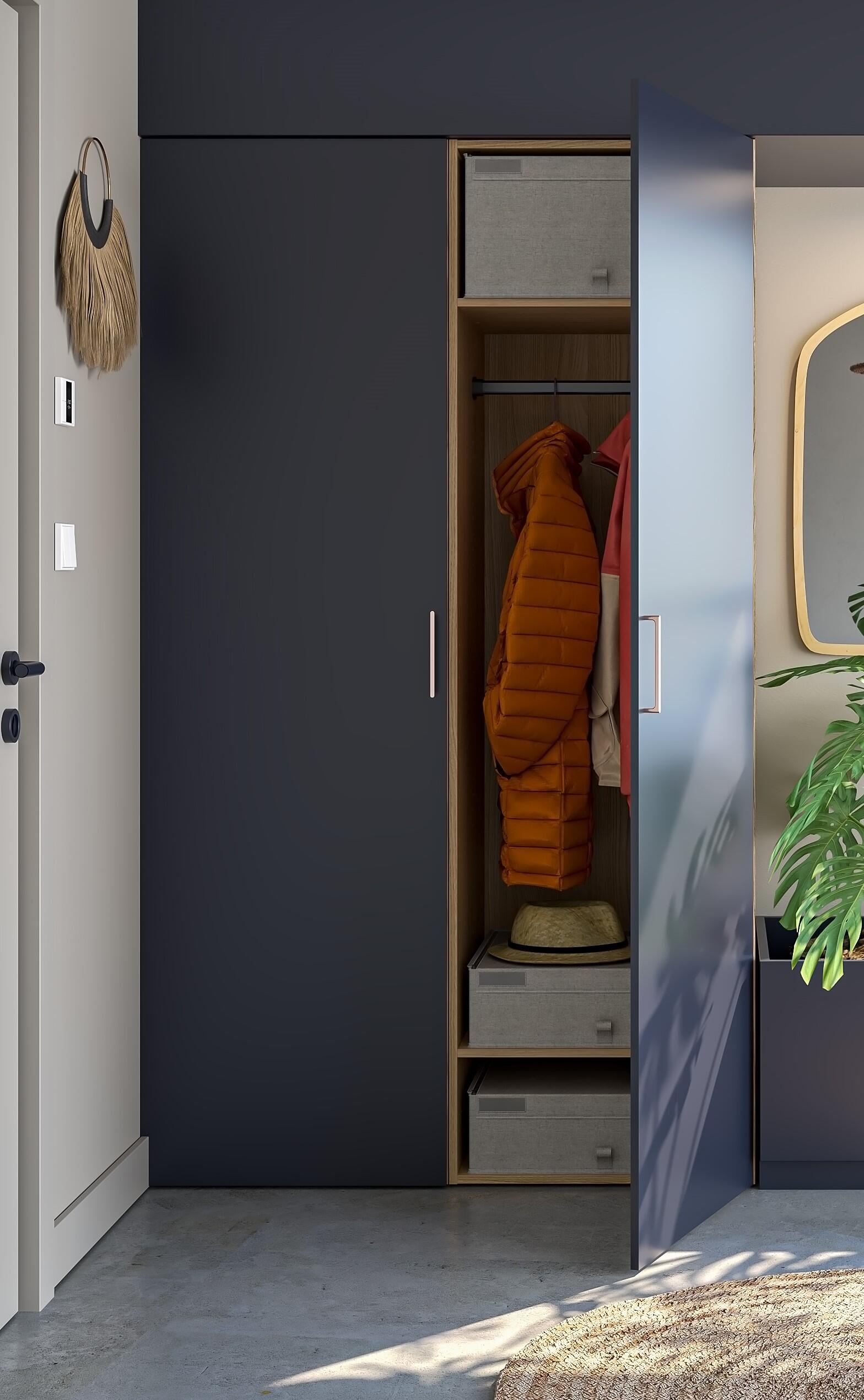 Porte battante SPACEO Evo'M Delhi bleu marine H.204,8 X L.40 cm - 3