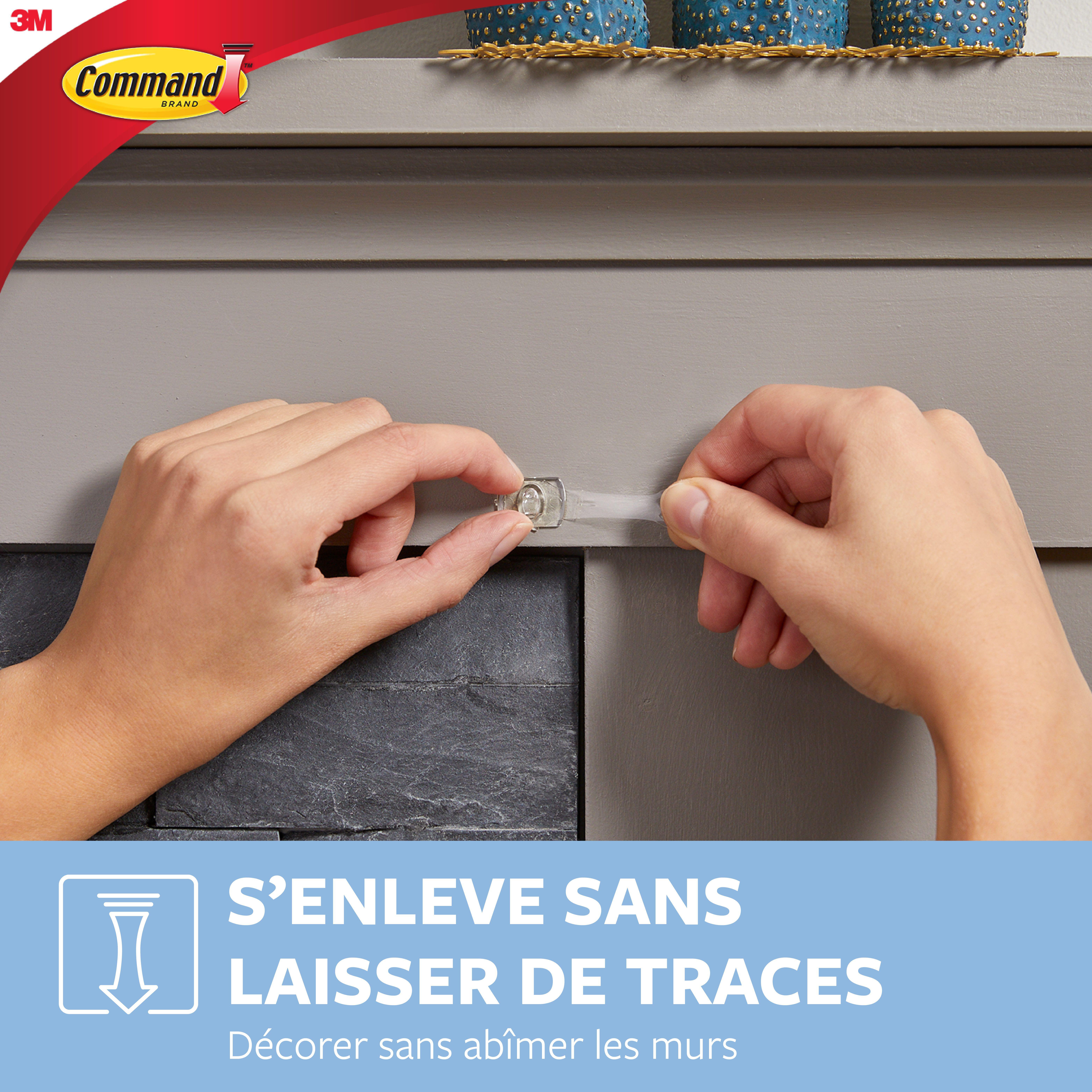 Lot de 20 crochets adhésifs COMMAND incolore / transparent - 6