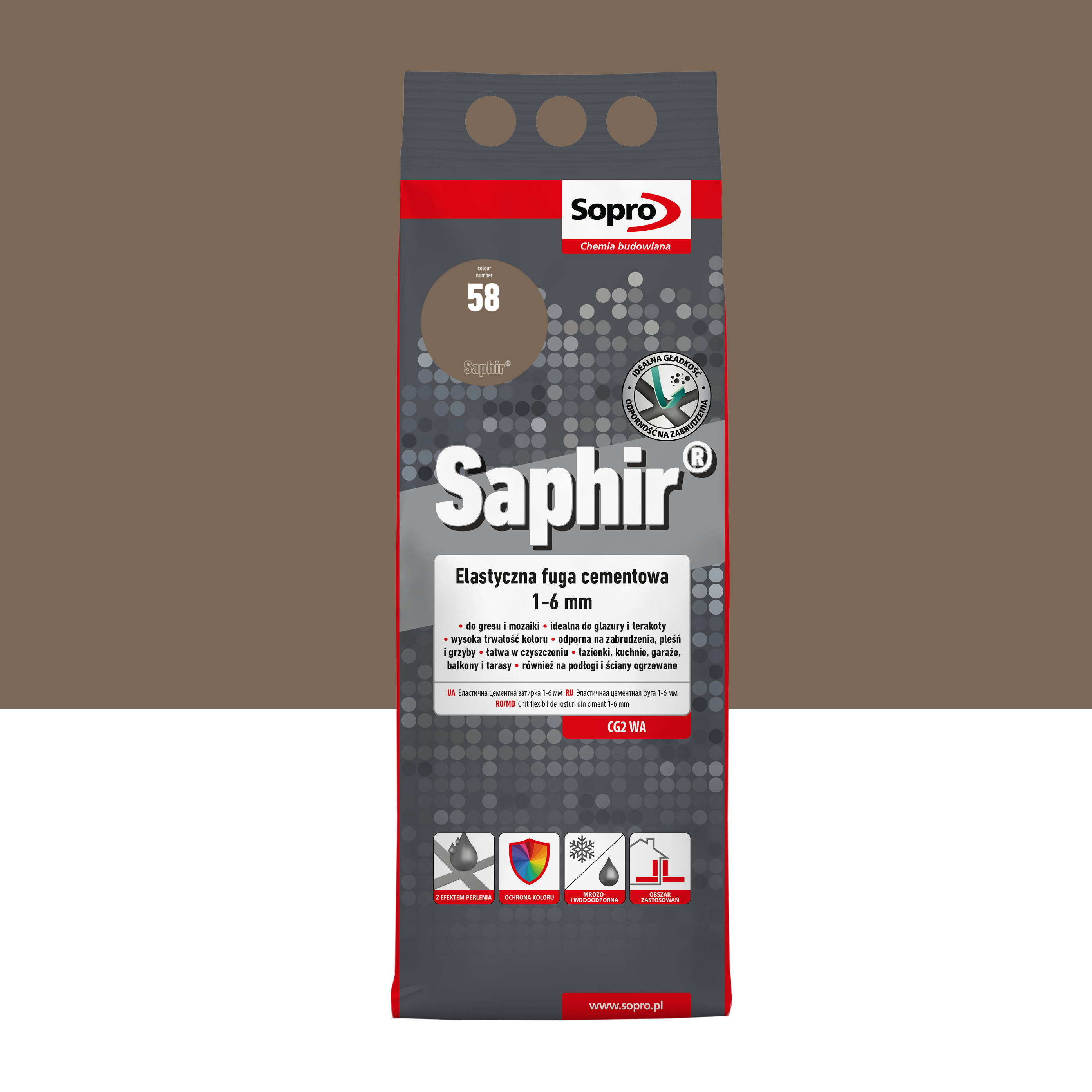 Fuga elastyczna Saphir Umbra 2 kg kolor 58 Sopro
