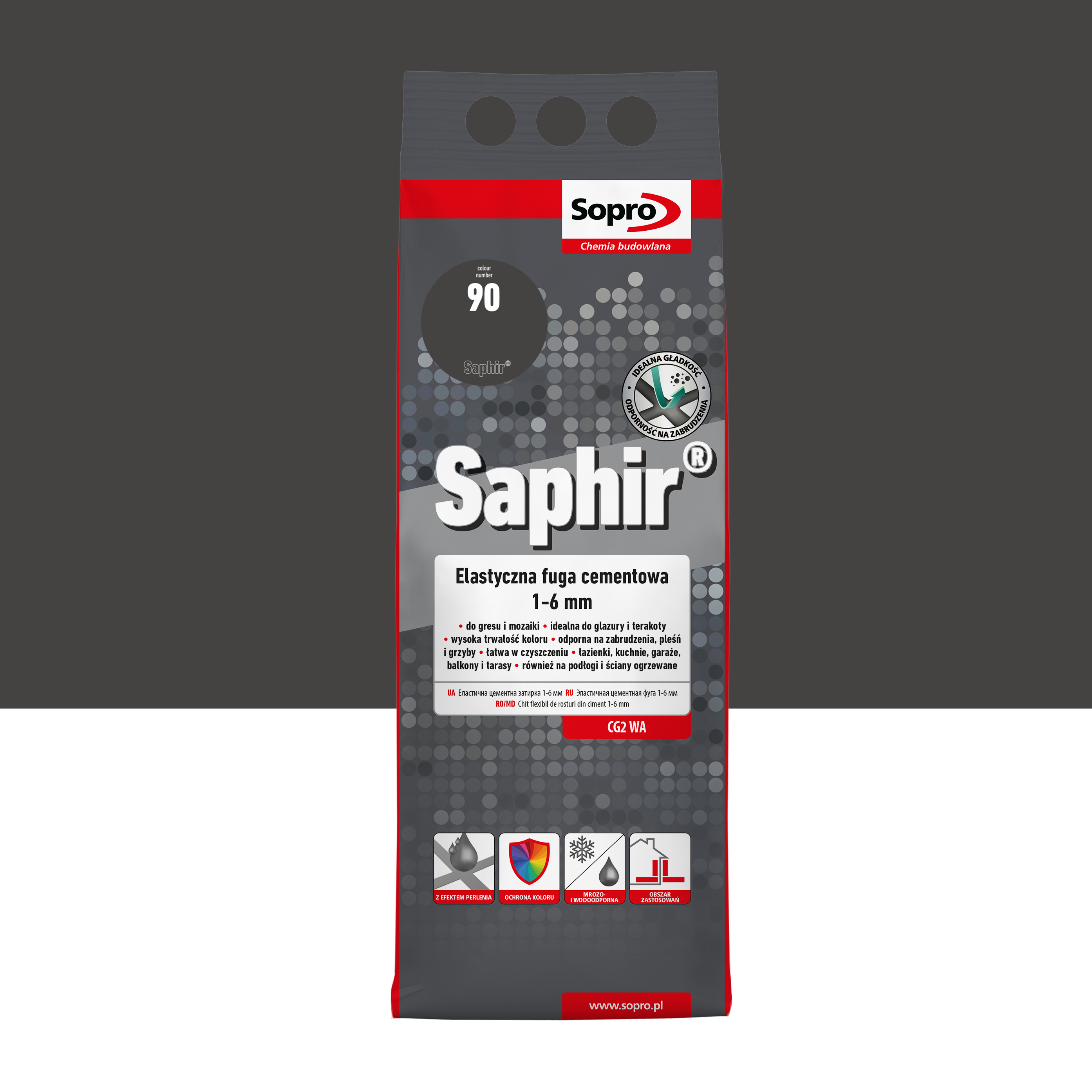 Fuga elastyczna Saphir Czarny 2 kg kolor 90 Sopro