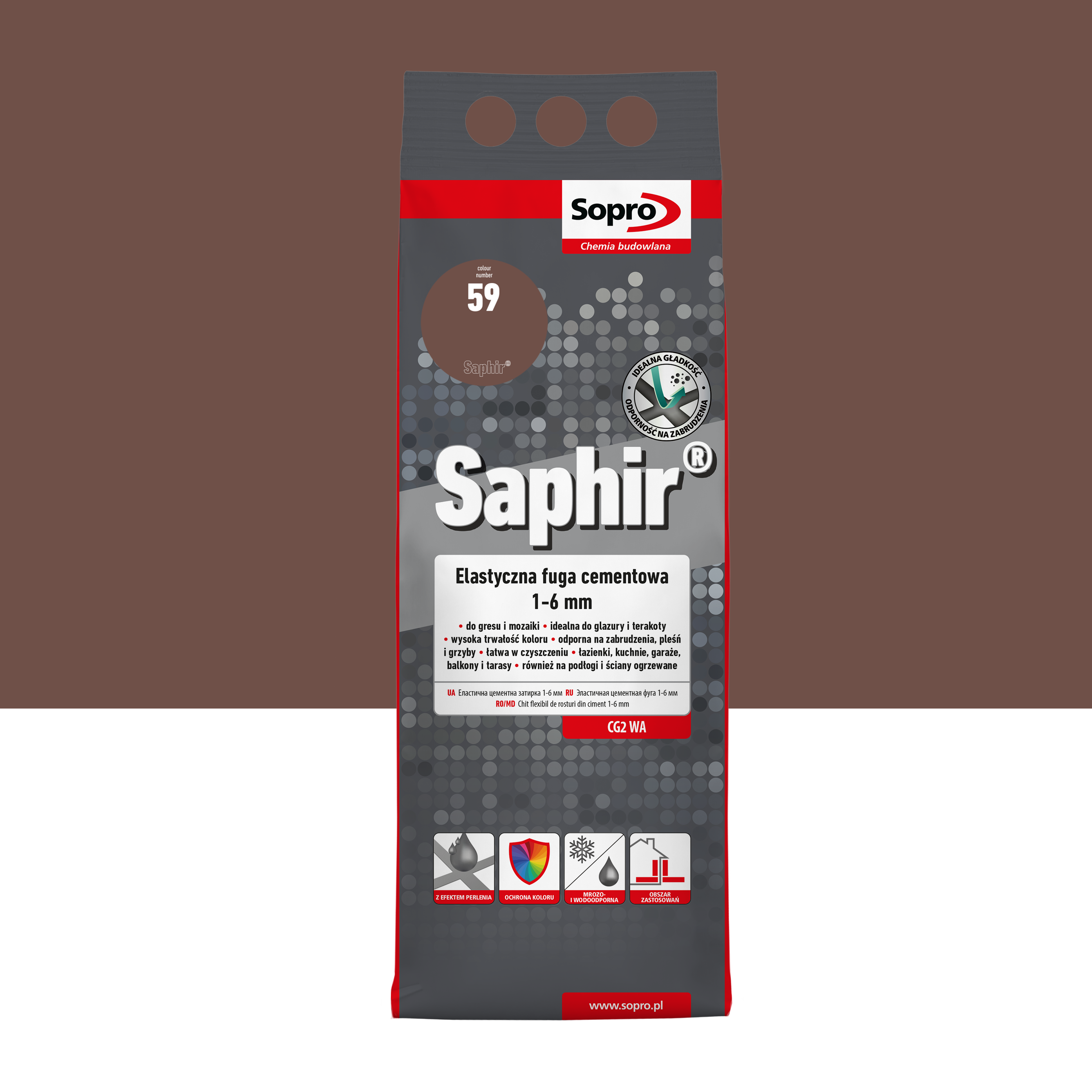 Fuga elastyczna Saphir Brąz Bali 2 kg kolor 59 Sopro