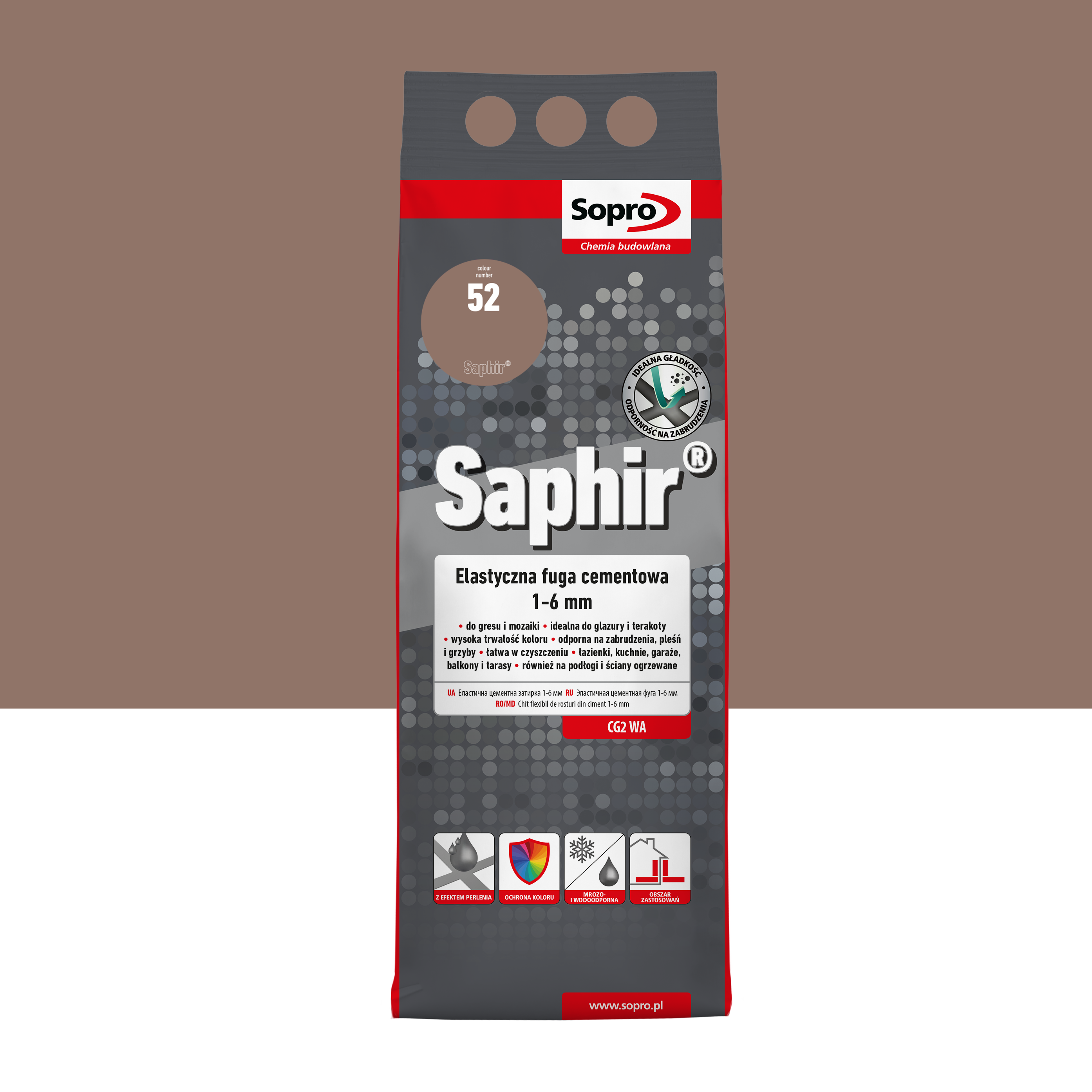 Fuga elastyczna Saphir Brąz 2 kg kolor 52 Sopro
