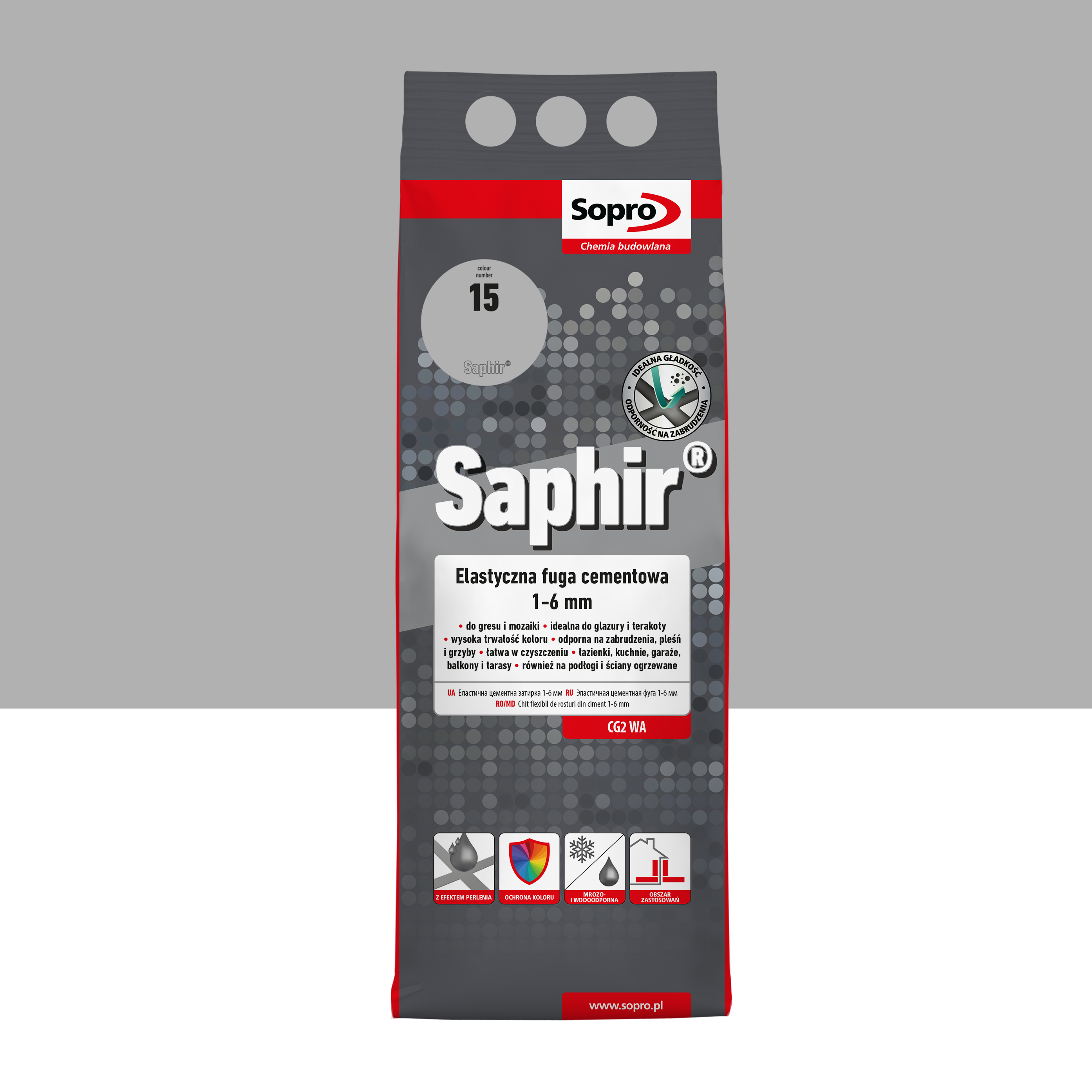 Fuga elastyczna Saphir Szary 2 kg kolor 15 Sopro