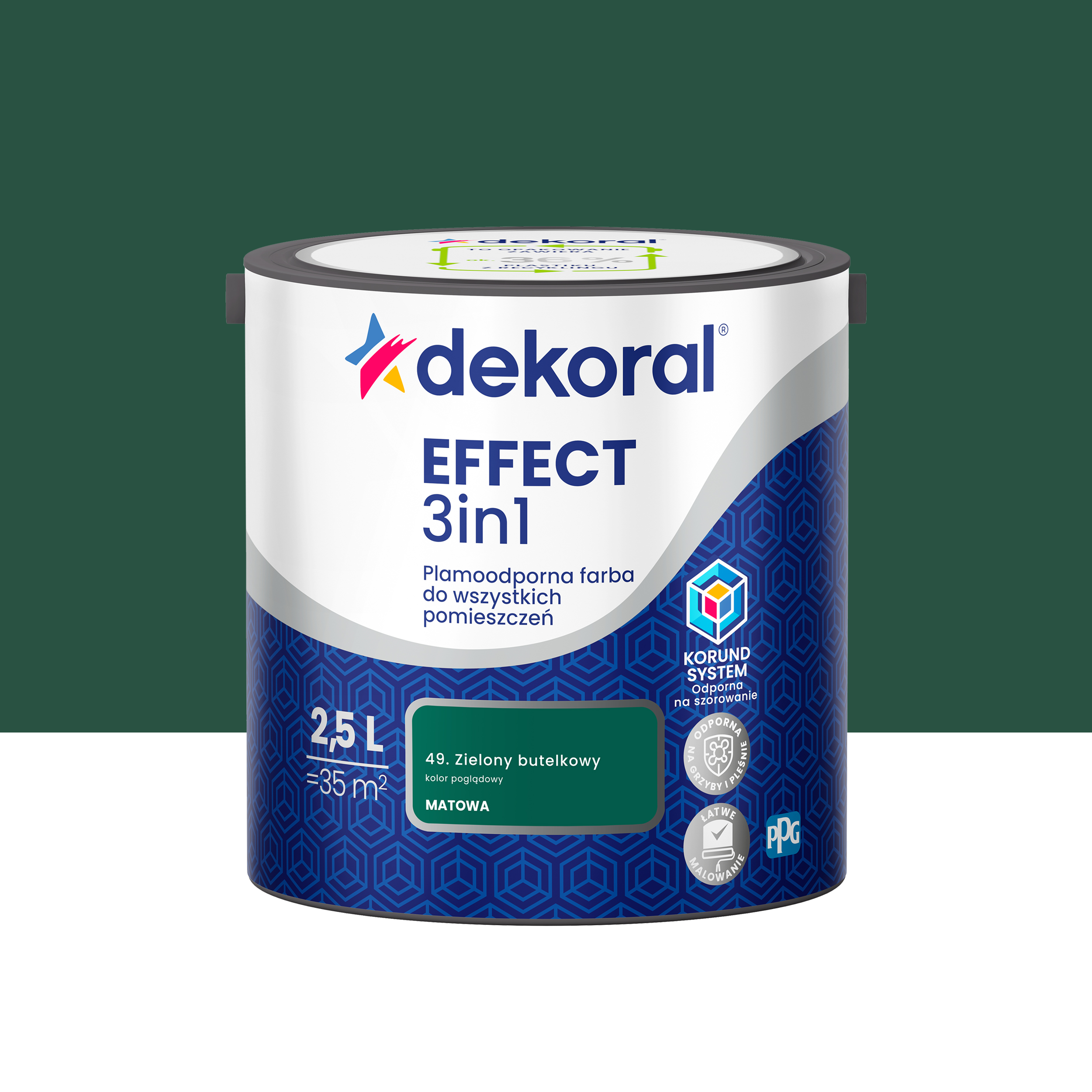 Farba Dekoral Effect 3w1 Zielony butelkowy 2.5 l