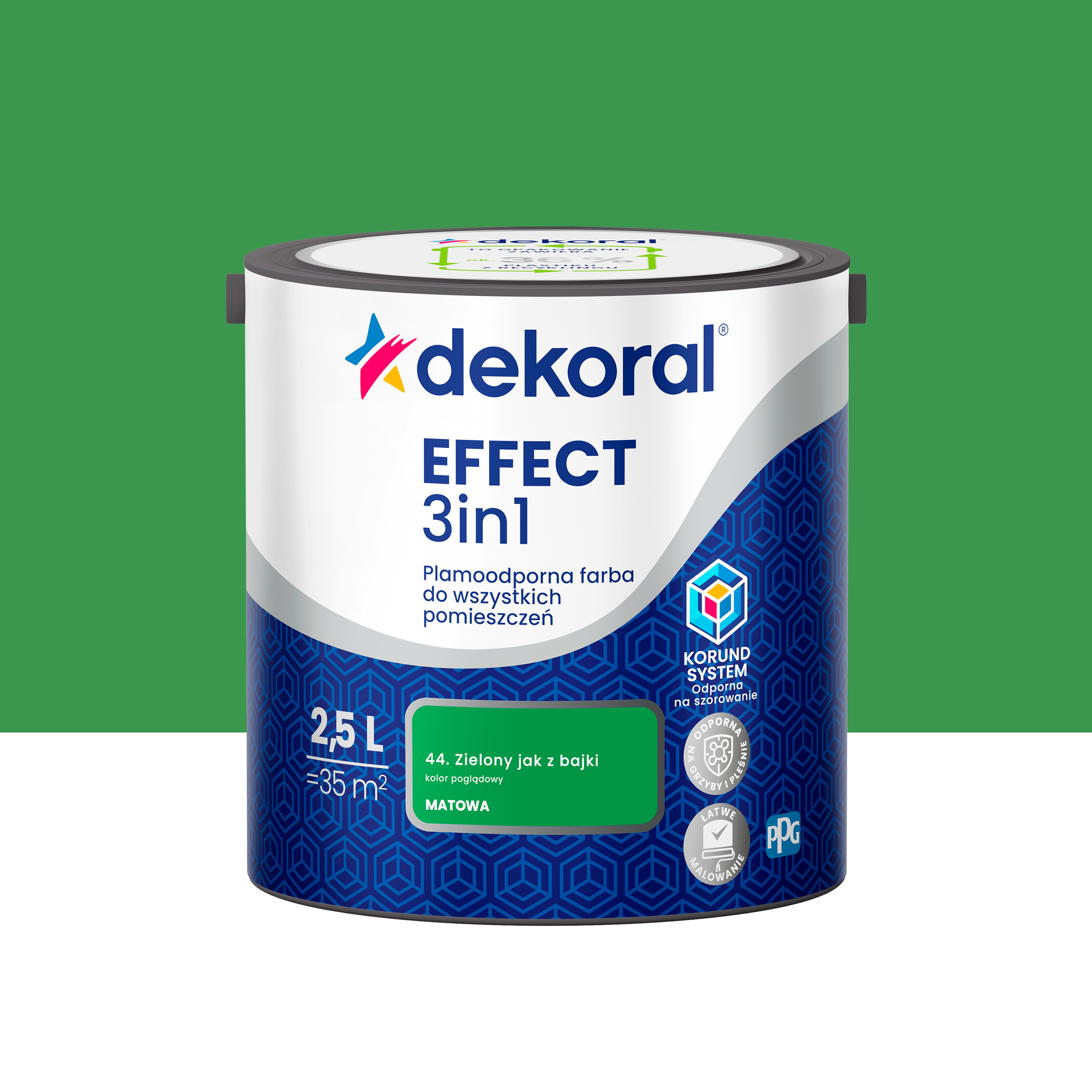 Farba do ścian Dekoral Effect 3in1 Zielony jak z bajki 2.5 l