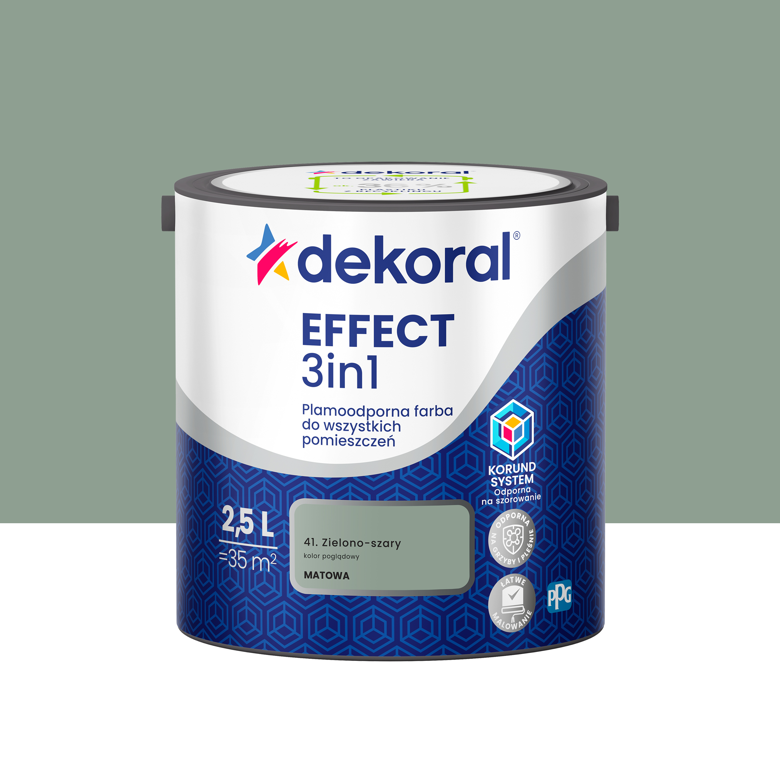Farba Dekoral Effect 3w1 Zielono-szary 2.5 l