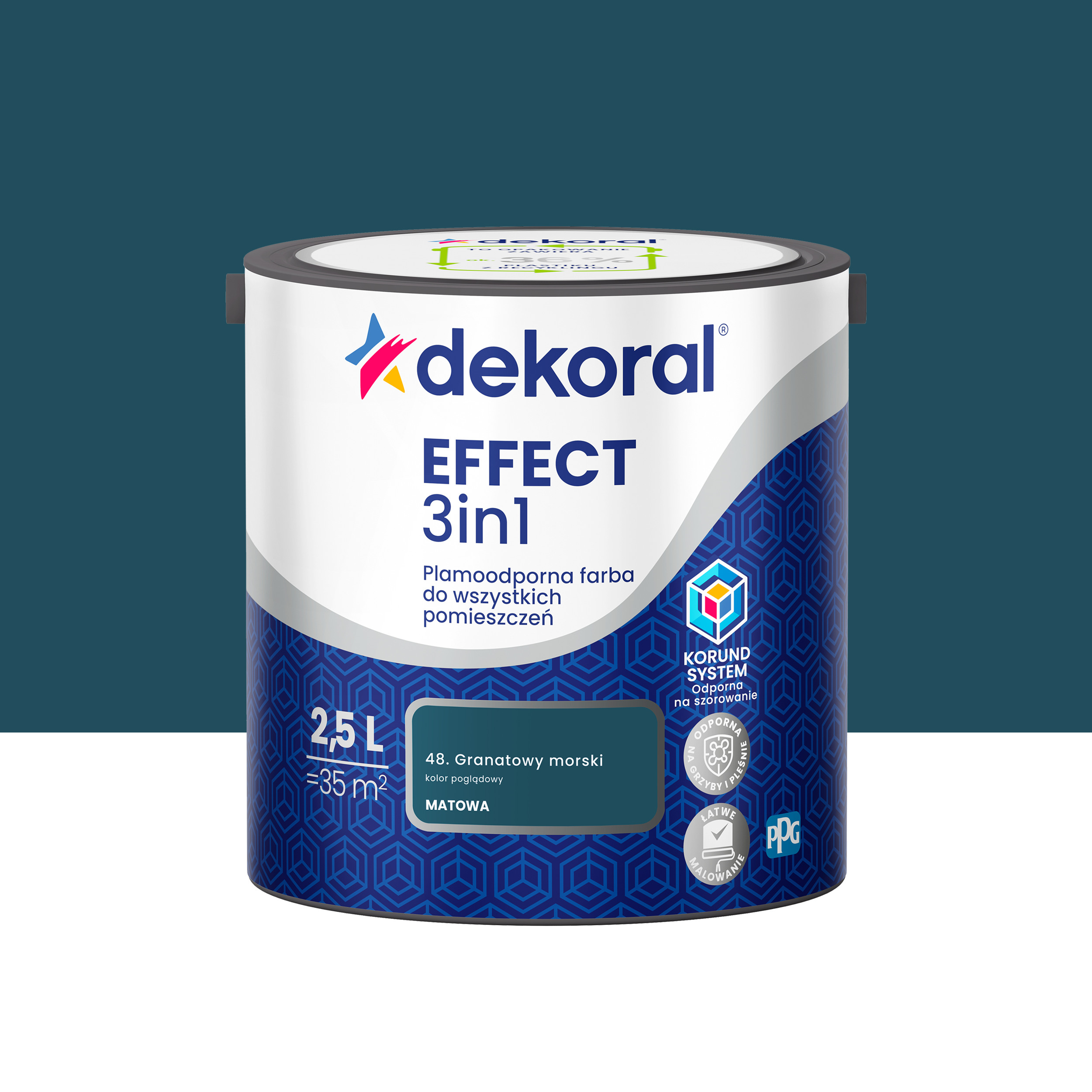 Farba do ścian Dekoral Effect 3in1 Granatowy morski 2.5 l