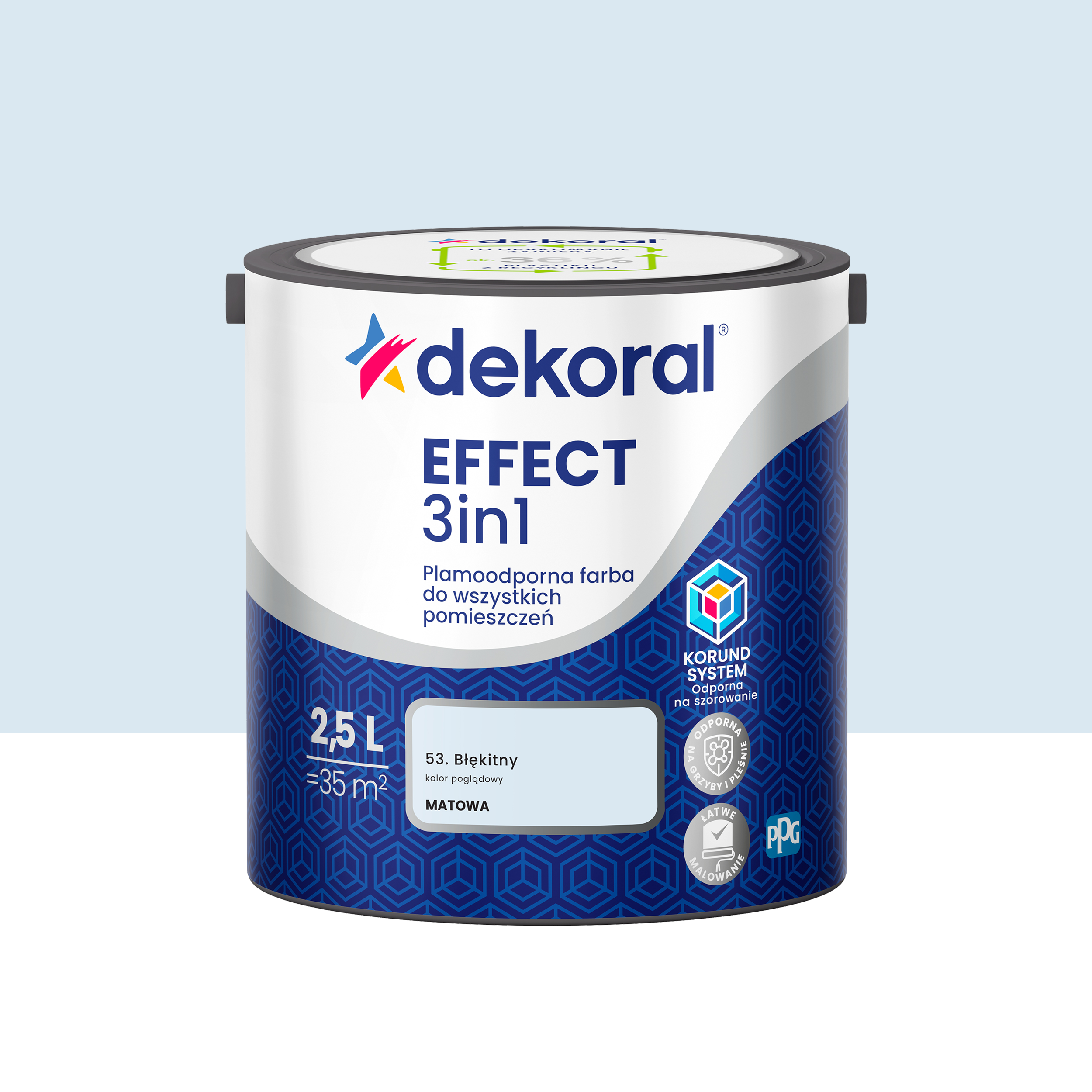 Farba Dekoral Effect 3w1 Błękitny 2.5 l