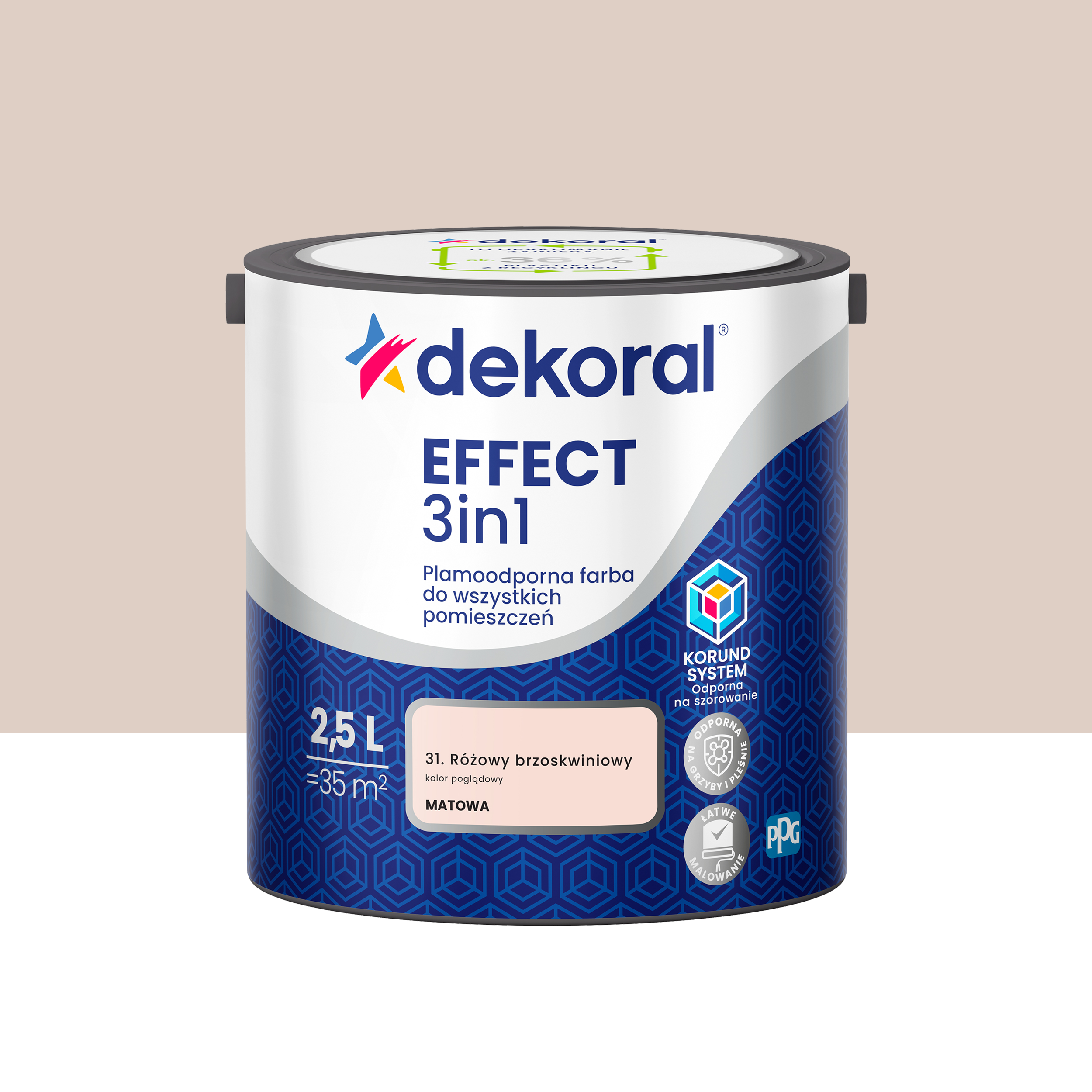 Farba Dekoral Effect 3w1 Różowy brzoskwiniowy 2.5 l