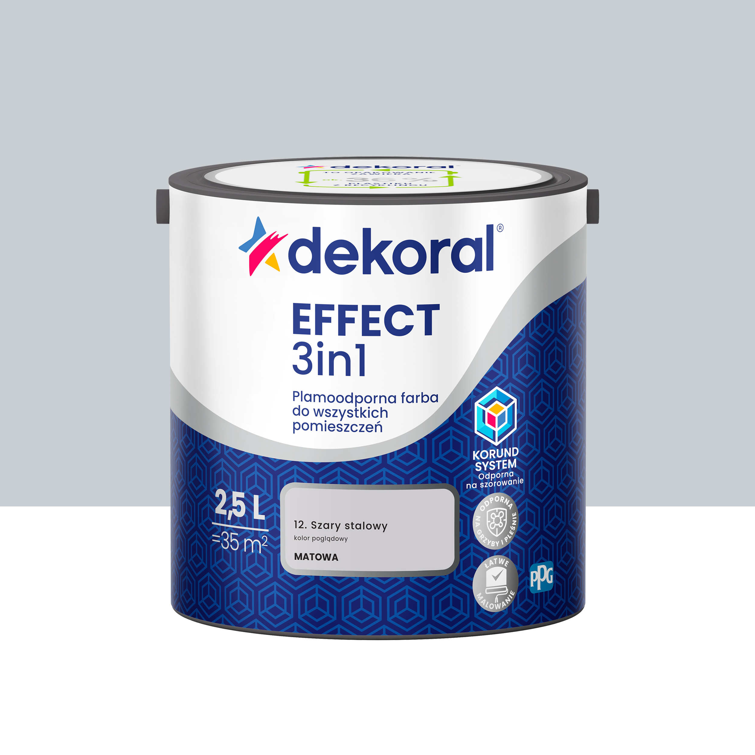 Farba Dekoral Effect 3w1 Szary stalowy 2.5 l