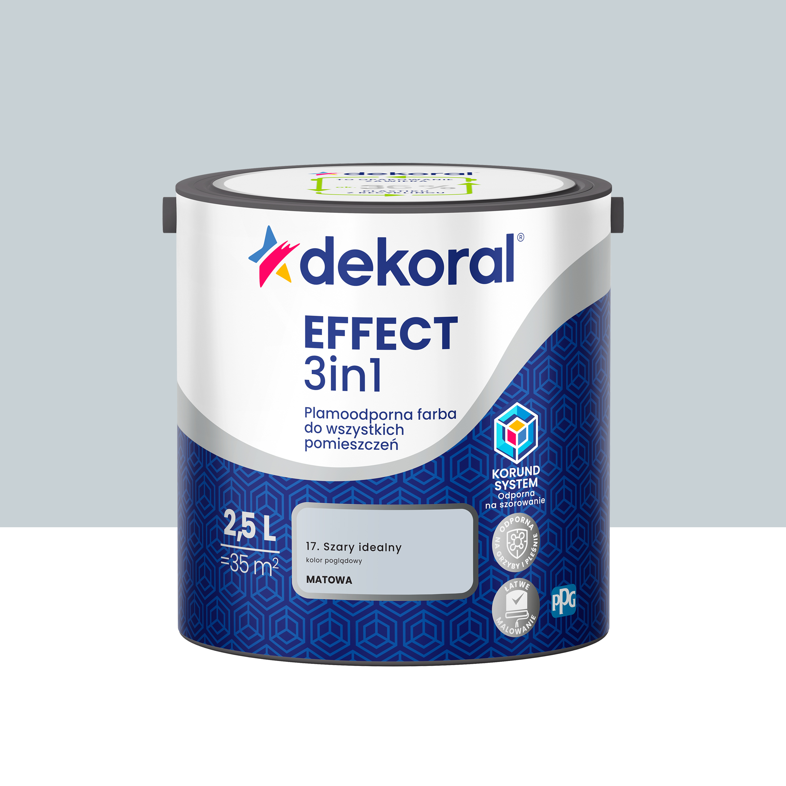 Farba do ścian Dekoral Effect 3in1 Szary idealny 2.5 l