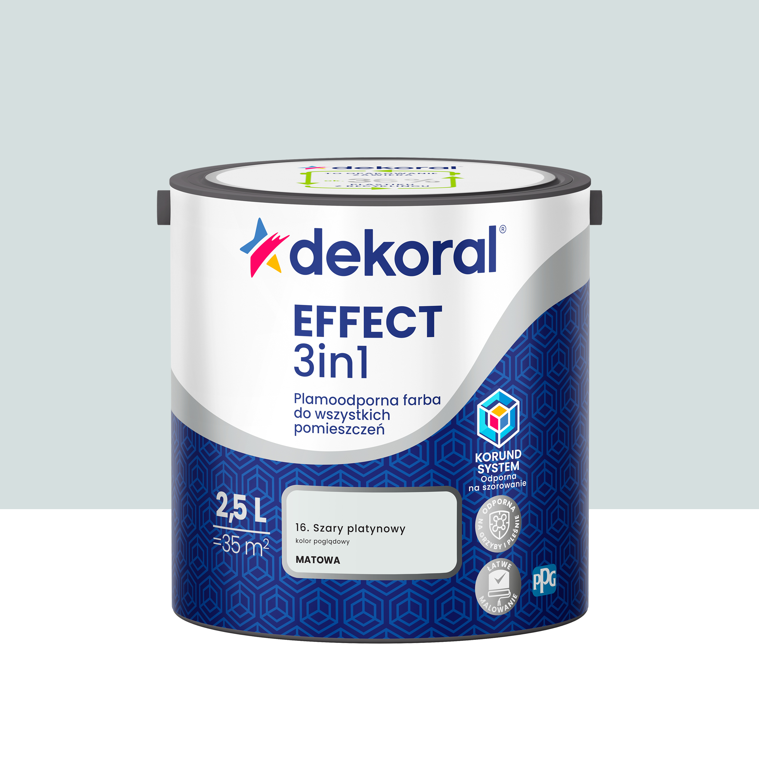 Farba do ścian Dekoral Effect 3in1 Szary platynowy 2.5 l
