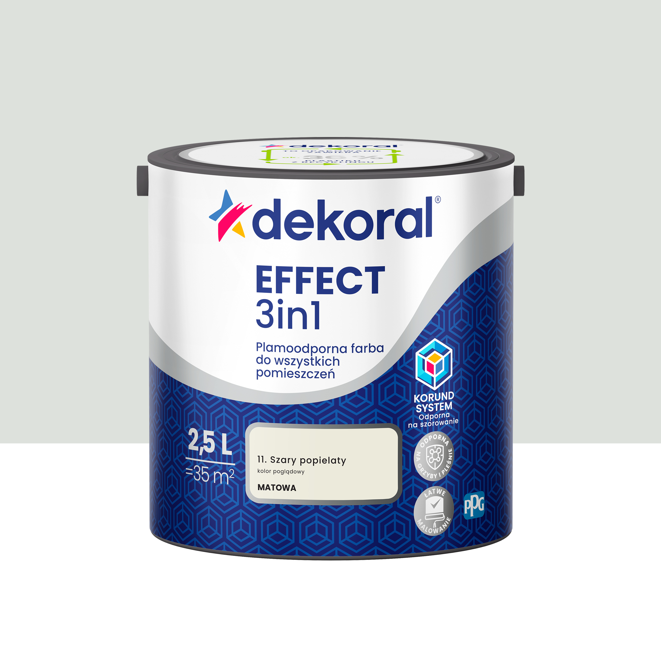 Farba do ścian Dekoral Effect 3in1 Szary popielaty 2.5 l