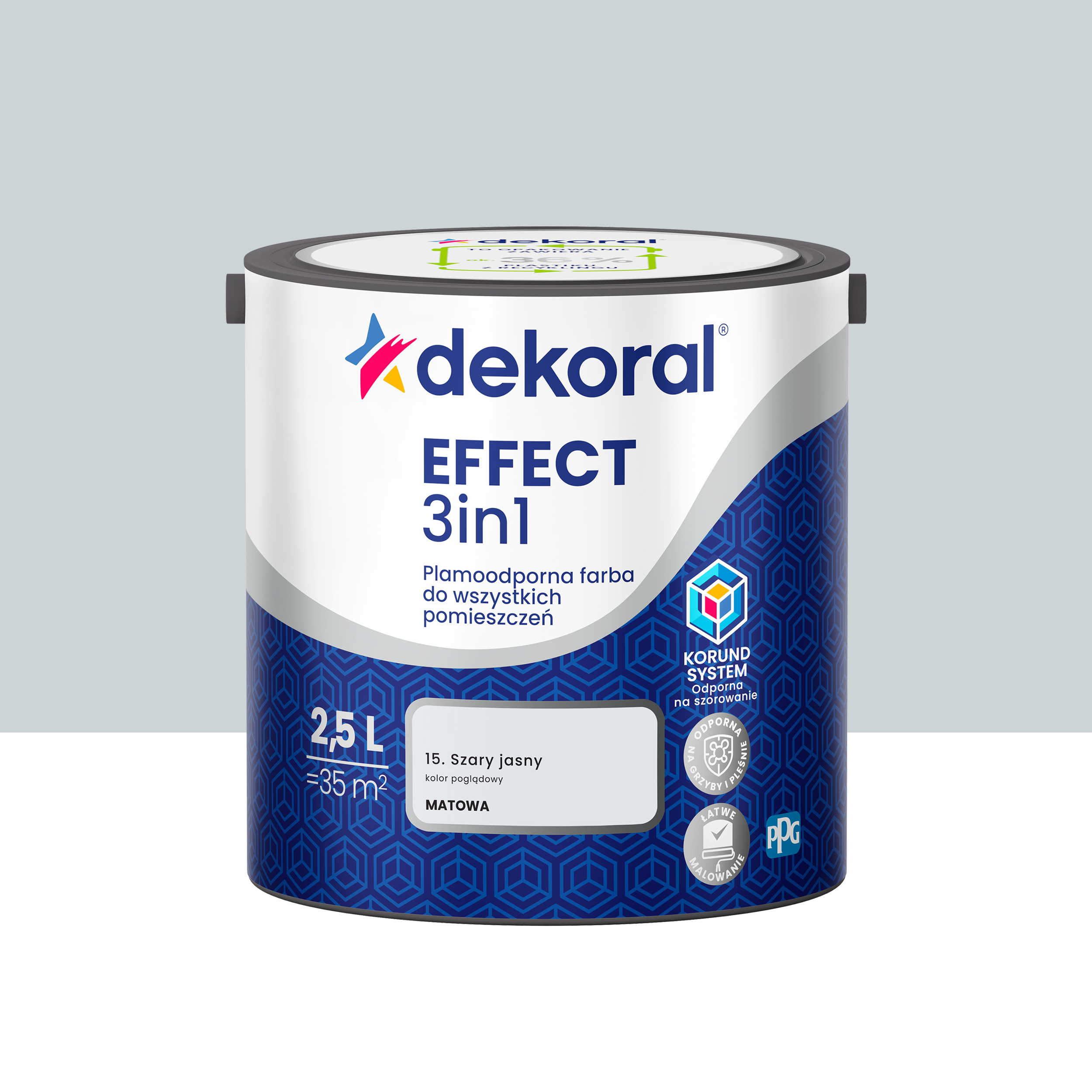 Farba Do cian Dekoral Effect 3in1 Szary Jasny 2 5 L Leroy Merlin