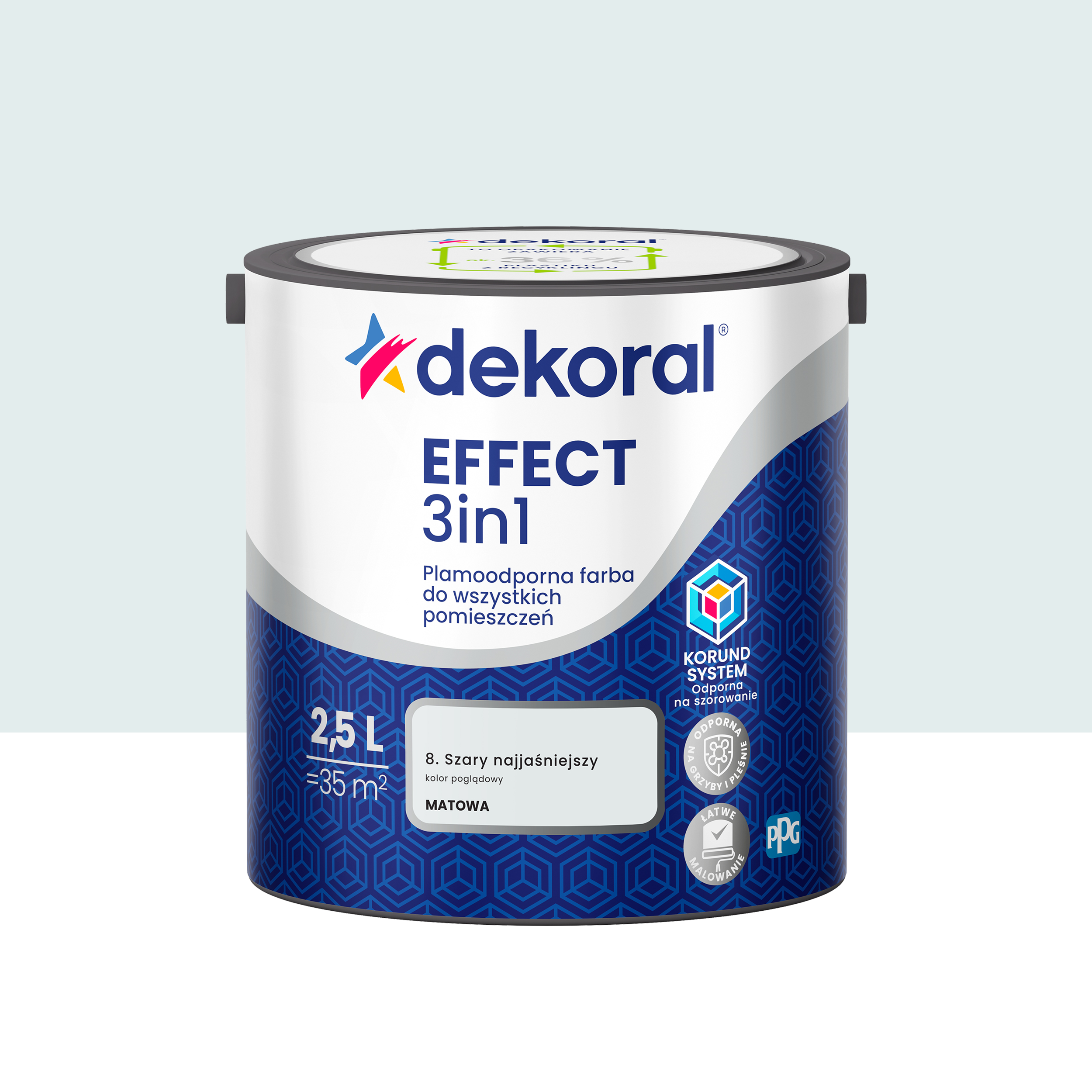 Farba Dekoral Effect 3w1 Szary najjaśniejszy 2.5 l
