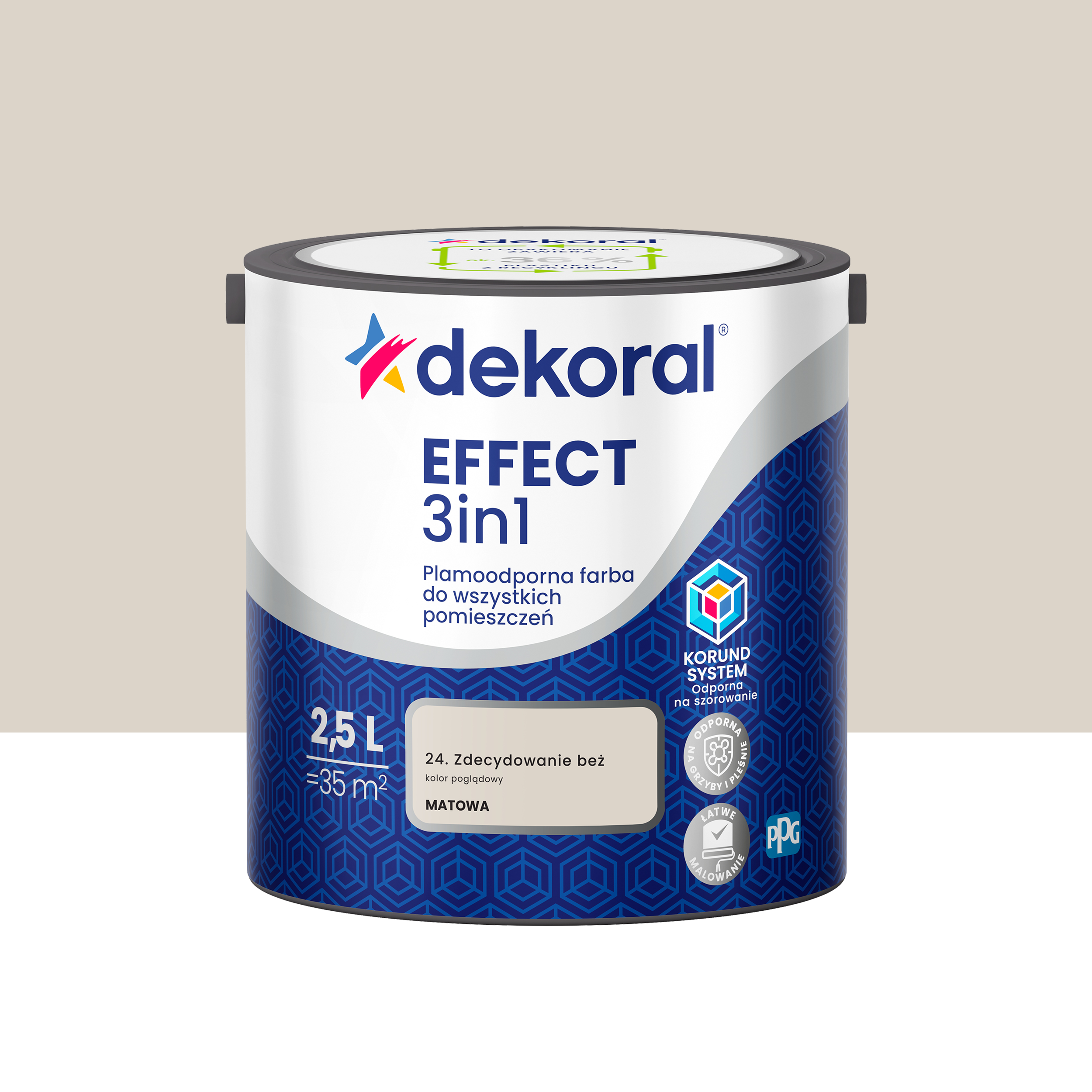 Farba Dekoral Effect 3w1 Zdecydowanie beż 2.5 l